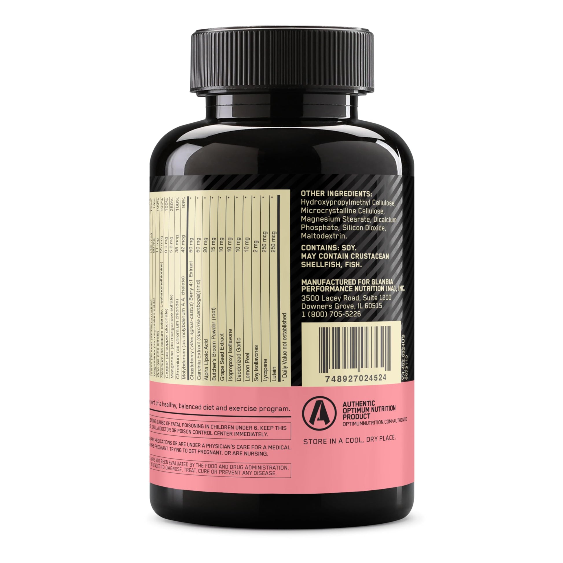 Optimum Nutrition Opti-Women, Vitamin C, Zinc and Vitamin D for Immune Support Womens Daily Multivitamin Supplement with Iron, Capsules, 120 Count Optimum Nutrition uk supplements