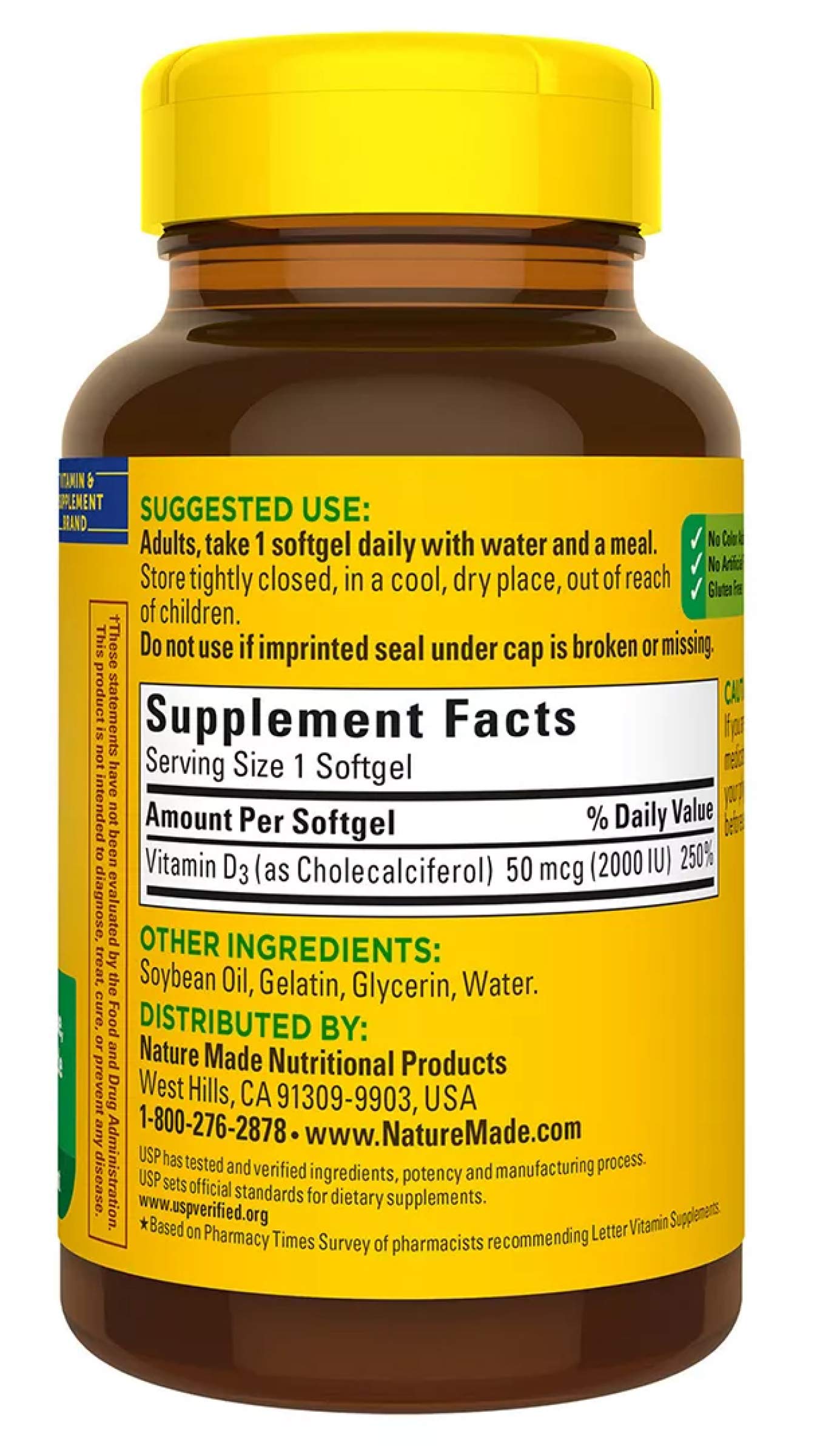 Nature Made Vitamin D3 2000iu 320 Ct. Soft Gels (Packaging May Vary) Nature Made uk supplements