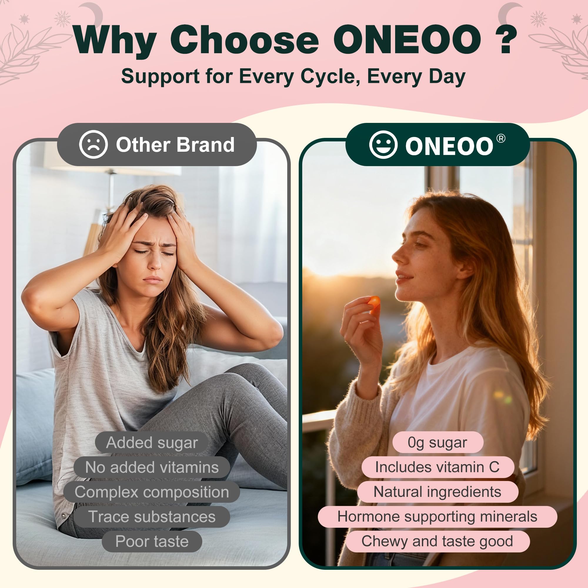 Oneoo Feminine Balance Gummies - Premium Balance Gummies for Women's pH Health, Feminine Gummy for Immune & Energy Support, Vegan, Gluten-Free, Hawaiian Pineapple, 60 Count Oneoo uk supplements