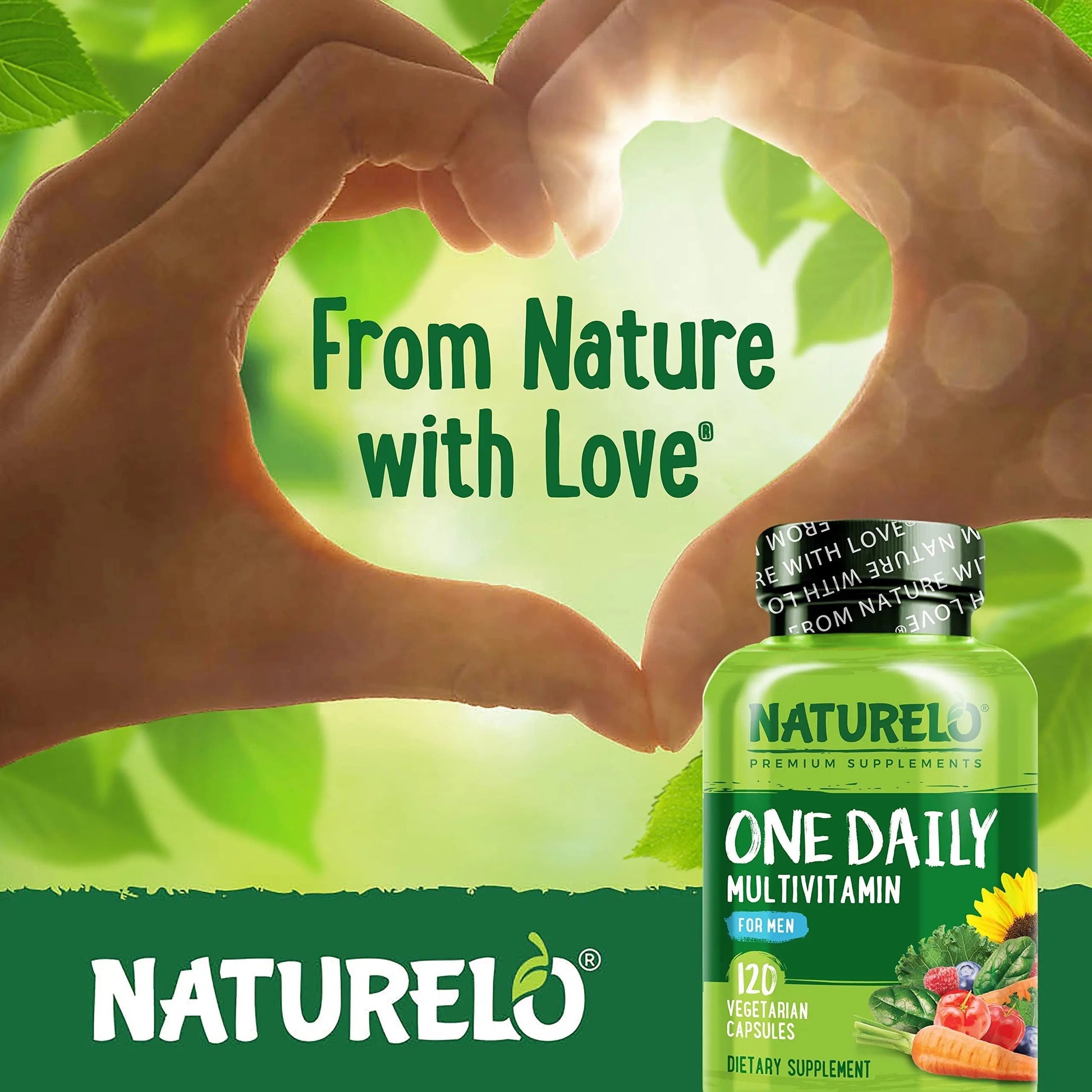 NATURELO One Daily Multivitamin for Men, 120 Vegetarian Capsules One Daily Multivitamin for Women NATURELO uk supplements