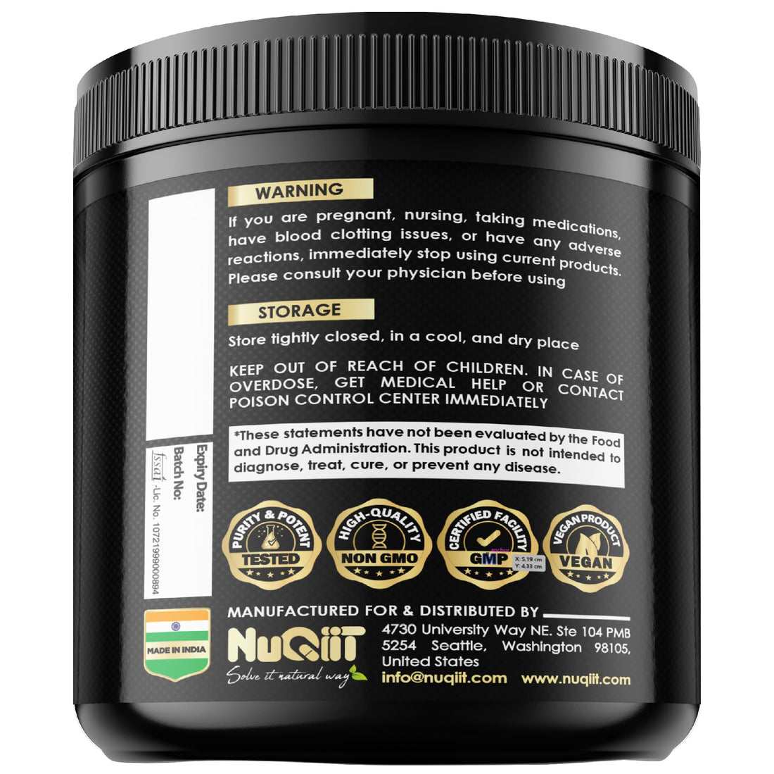 Red Vine Leaf Extract 15000mg Beet Root 3000mg Organic Green Tea 3000mg Supplement & More - Support Heart Health, Strength, Immune System & Body Management - 120 Vegan Capsules for 2-Month Supply NUQIIT uk supplements