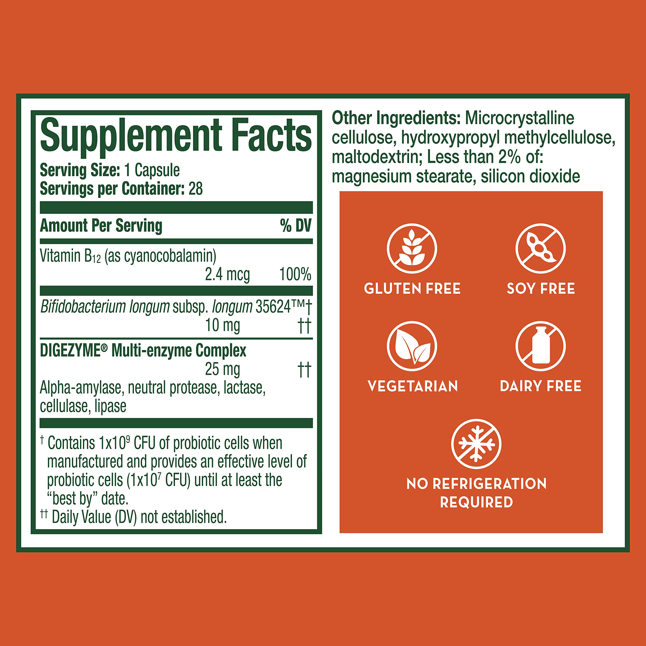 Align Probiotic Bloating Relief + Food Digestion, Probiotics, 28 Capsules Align uk supplements