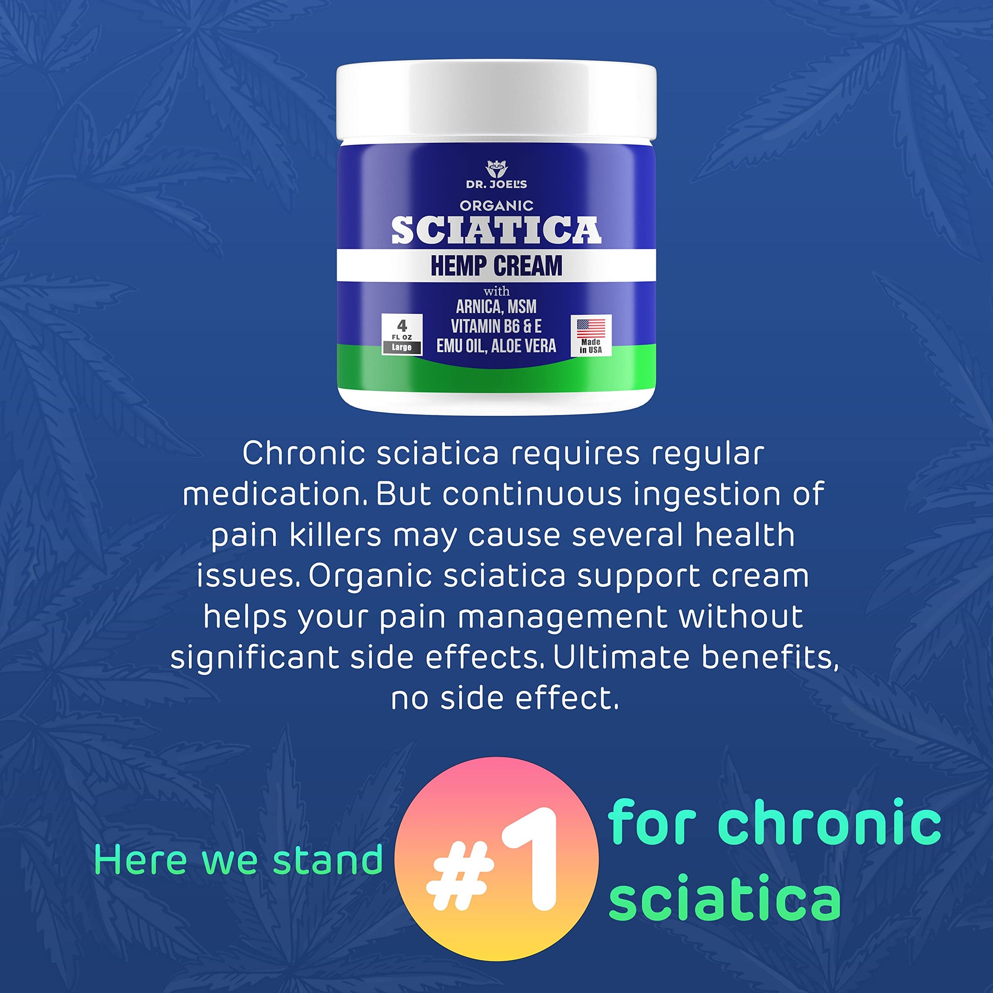 Sciatica Cream - Premium Sciatica Cream - Fast Absorption & Maximum Relief - 4 oz Large Value Pack - Made in The USA Dr. JOEL'S uk supplements