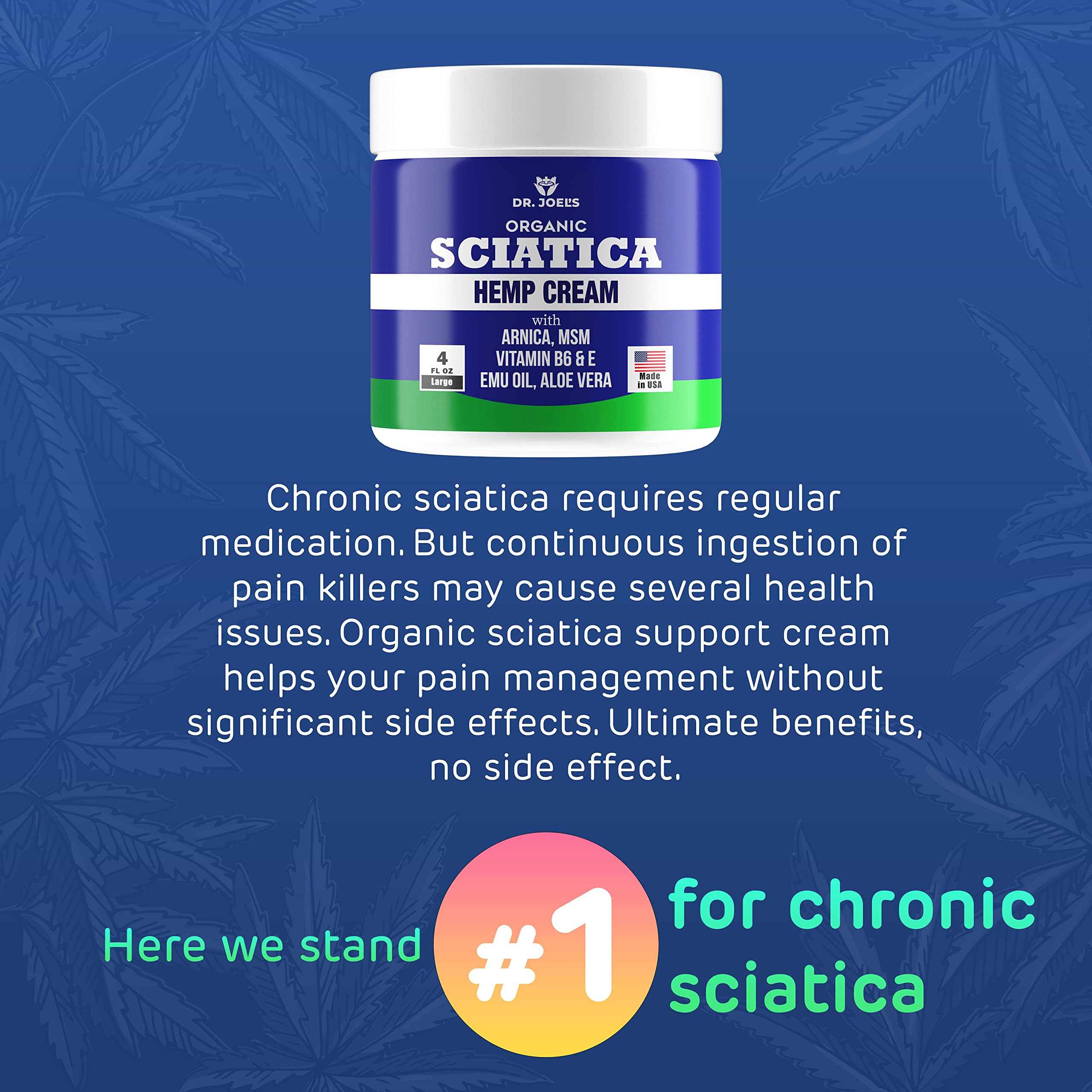 Sciatica Cream - Premium Sciatica Cream - Fast Absorption & Maximum Relief - 4 oz Large Value Pack - Made in The USA Dr. JOEL'S uk supplements