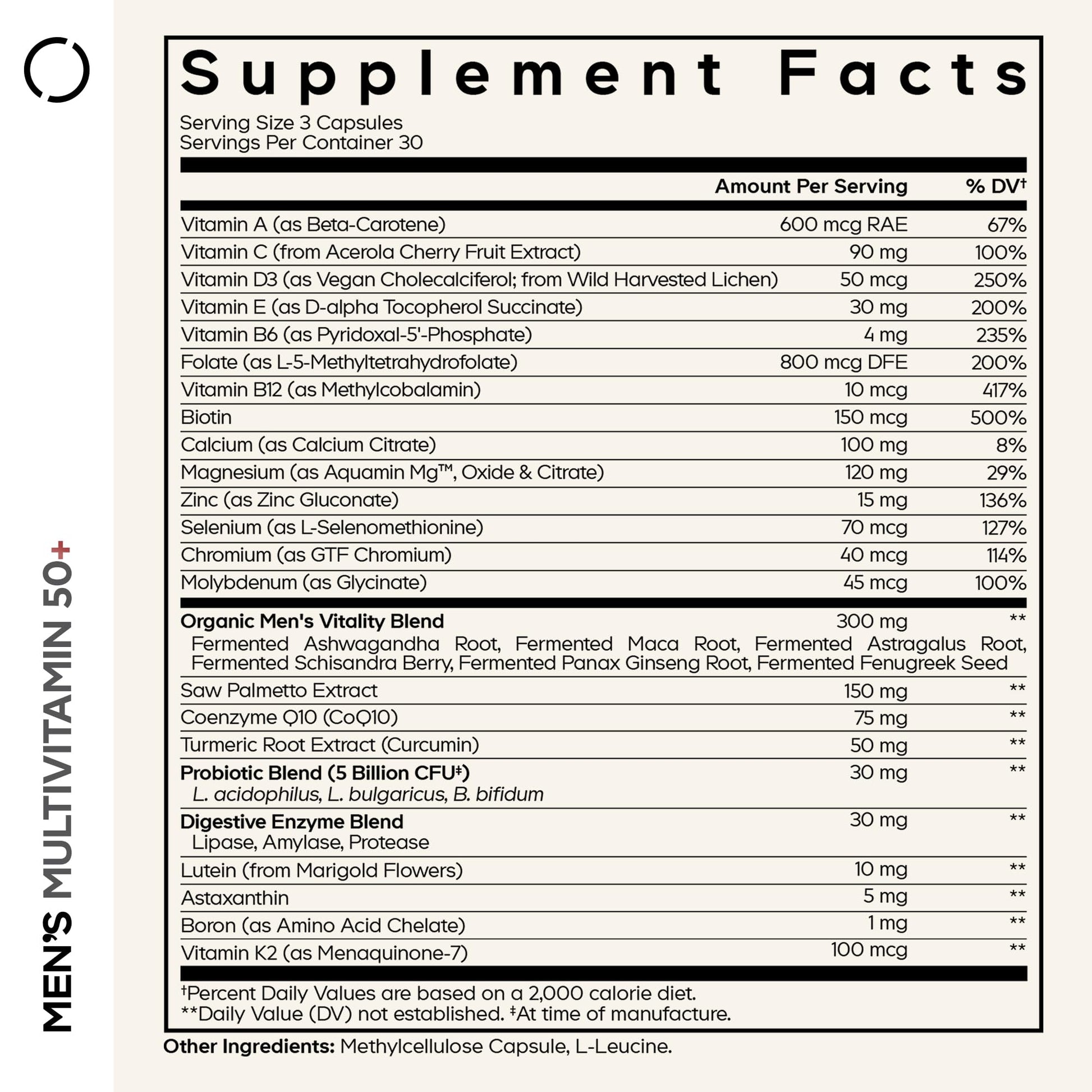 Codeage Men's Multivitamin 50+ Supplement - Essential Vitamins for Men Over 50 Years Old, Minerals, CoQ10, Turmeric, Saw Palmetto, Maca, Panax Ginseng, Probiotics & Botanicals - Non-GMO - 90 Capsules Codeage uk supplements