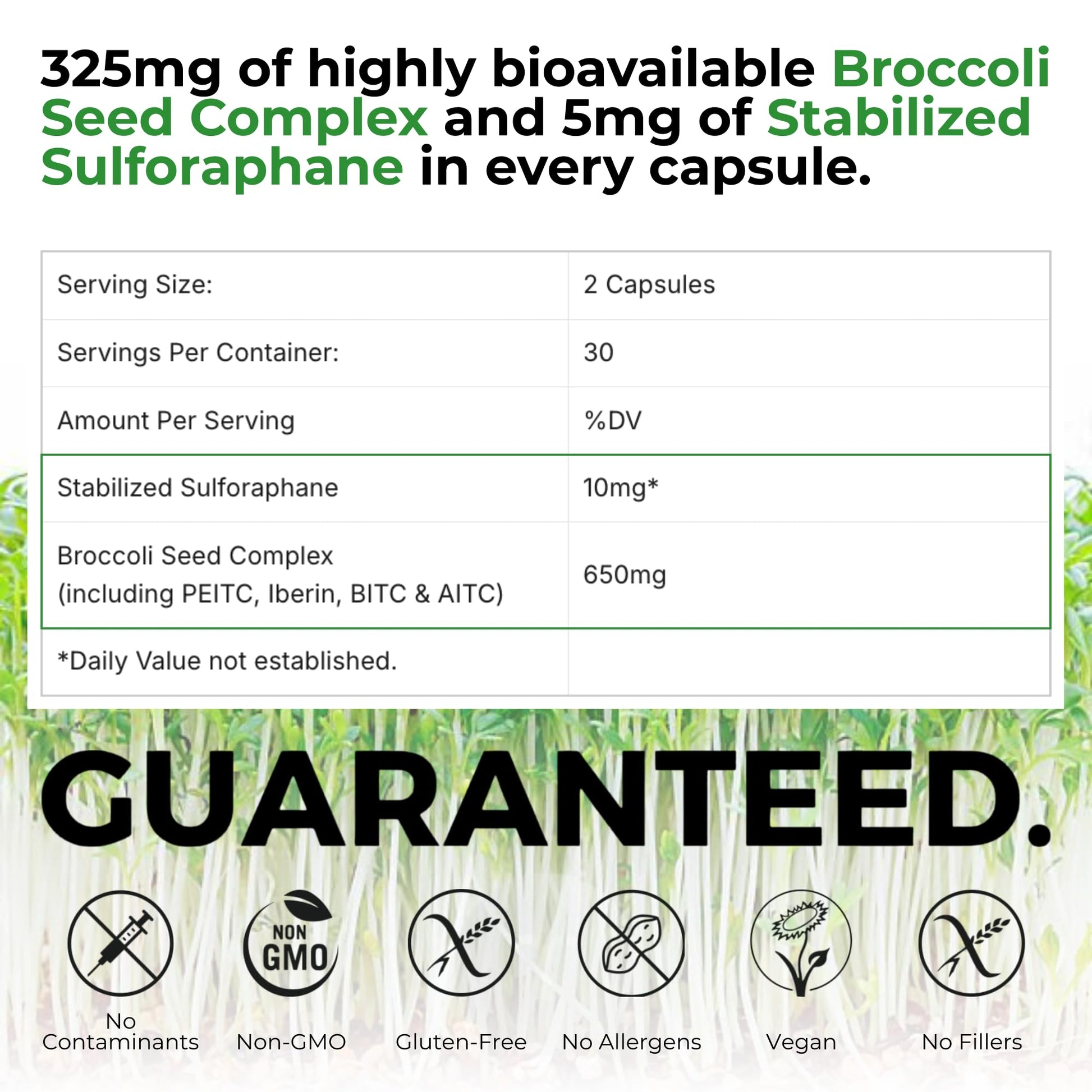 BrocElite Mara Labs Plus | Stabilized Broccoli Sulforaphane Supplement | Glyphosate Residue Free Certified – Third-Party Tested | 60 Vegan Capsules BrocElite uk supplements