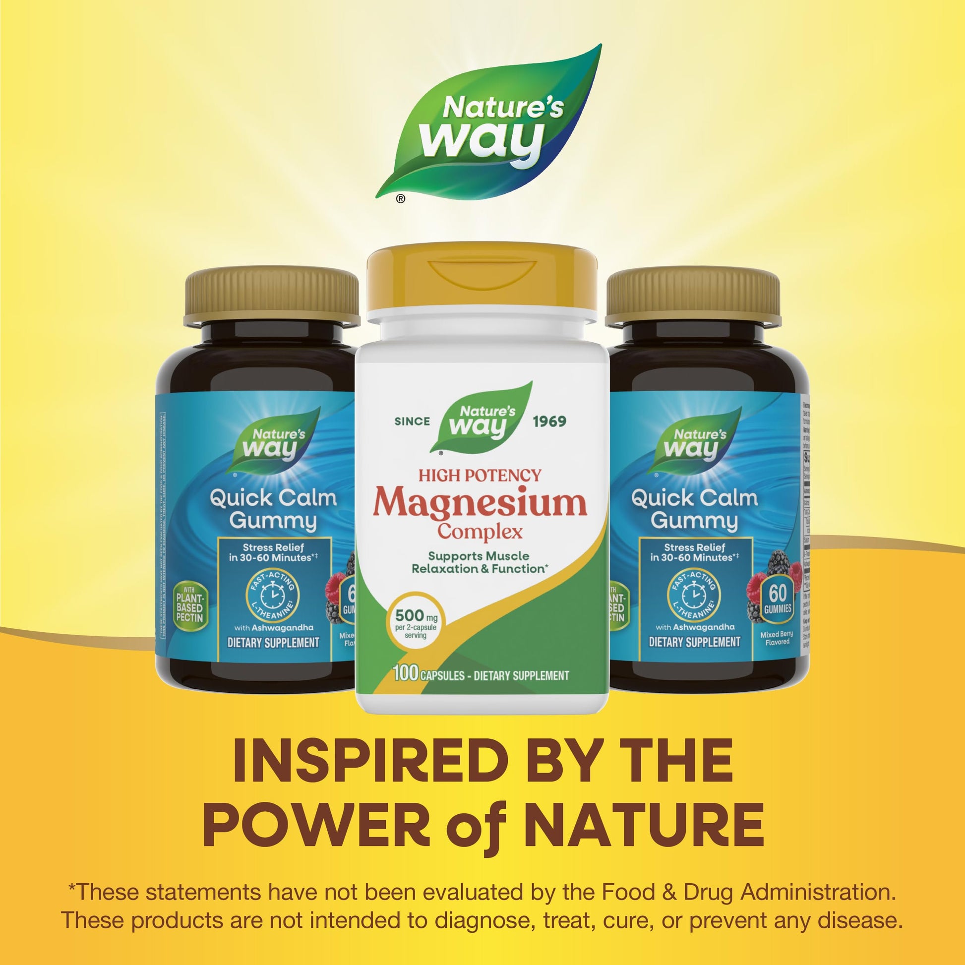 Nature's Way Magnesium Complex, Supports Muscle Relaxation*, Muscle Function*, Promotes a sense of Calm*, Magnesium Citrate and Oxide, 100 Capsules Nature's Way uk supplements
