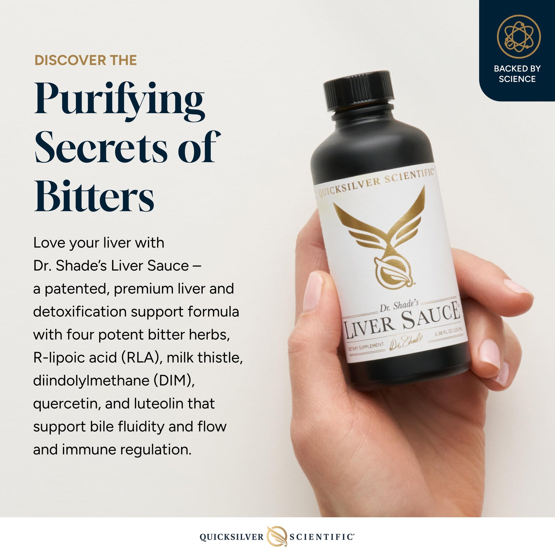 Quicksilver Scientific Liver Sauce - Liposomal Liver Detox with DIM, Quercetin, Lipoic Acid, Milk Thistle and Dandelion Root Supplement - Supports Bile & Toxin Momentum (100 ml / 3.38 oz) Quicksilver Scientific uk supplements