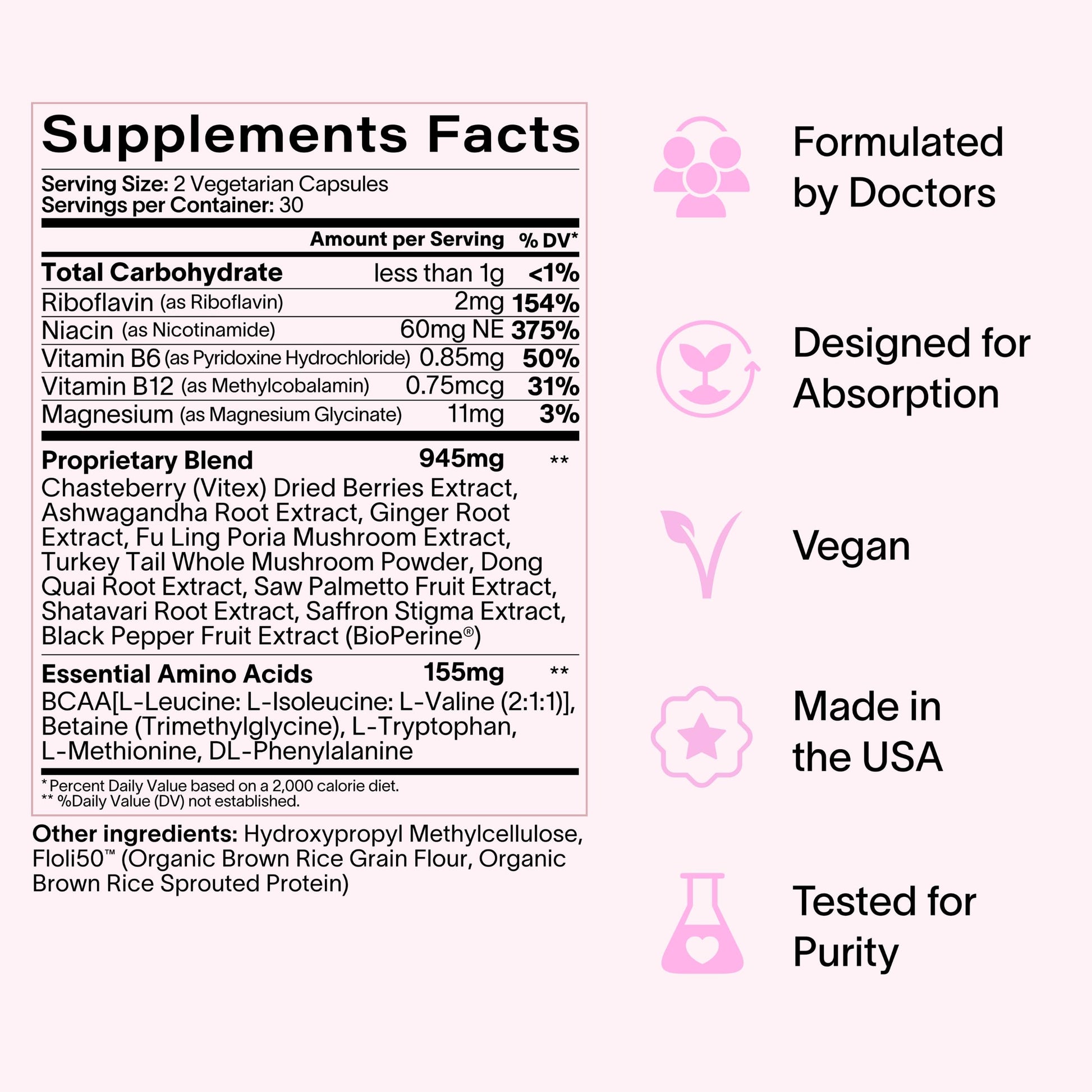Ladywell Daily Hormone Balance Capsules | Natural Cycle Support for Women | Supports Mood, Bloating, Cramps, Skin Health & Cravings | with Chasteberry, B Vitamins, Ashwagandha, Saffron & More | 60 Ct Ladywell uk supplements