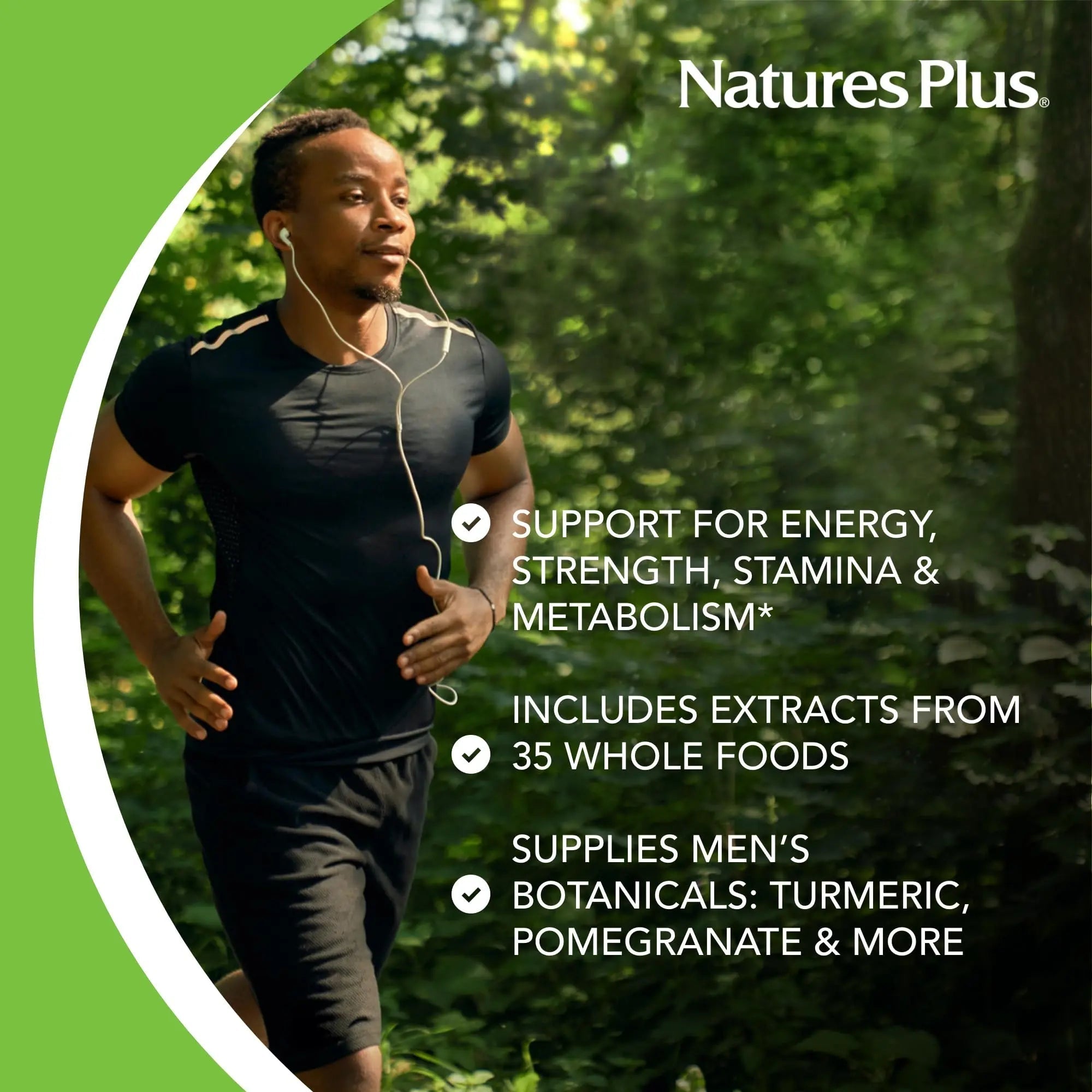 NaturesPlus Source of Life Garden Men’s Once Daily Multivitamin - 30 Tablets - Supports Energy & Stamina Nature's Plus uk supplements