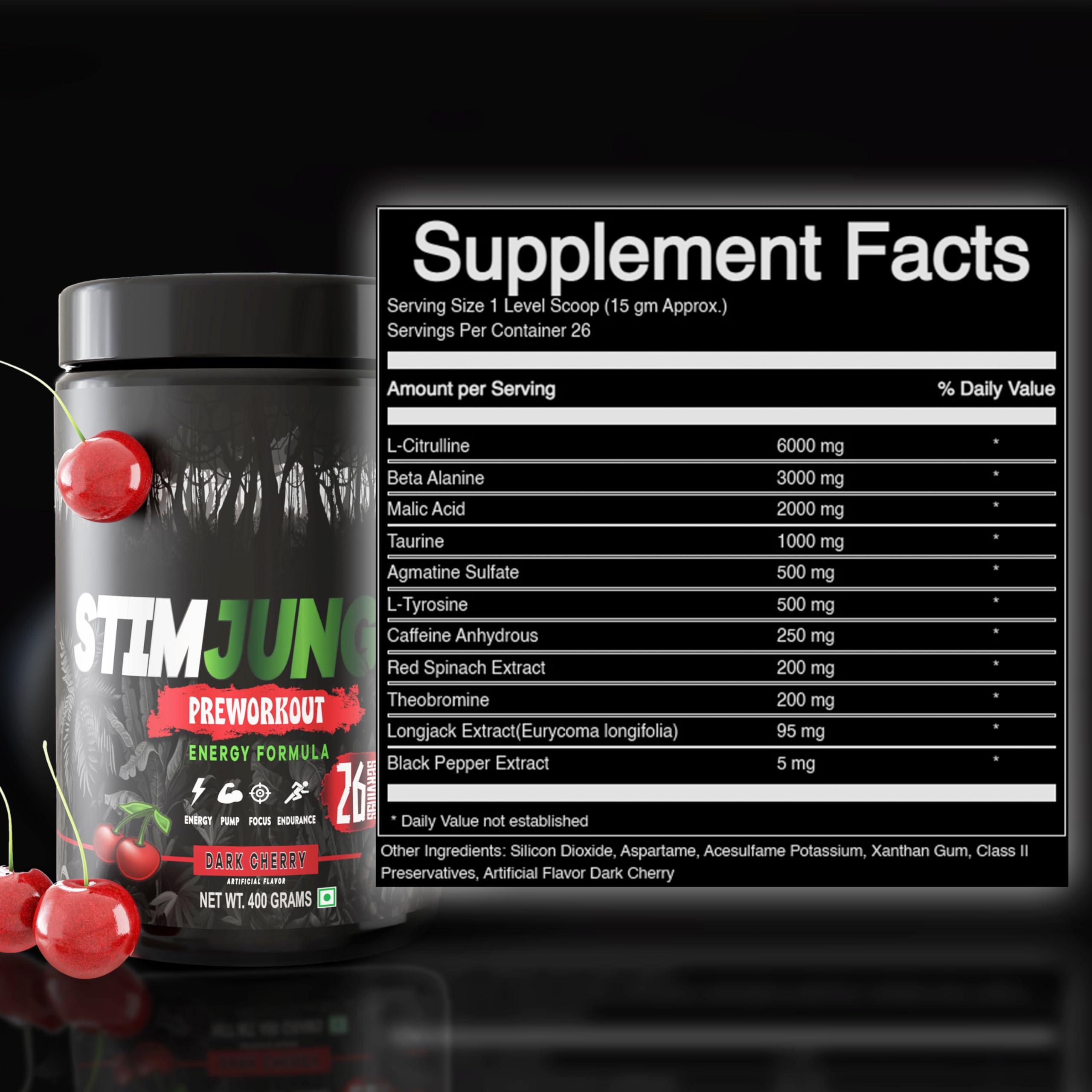 STIMJungle Essential Preworkout •Insane Energy •6G L-Citrulline •3G Beta Alanine STIMJungle uk supplements