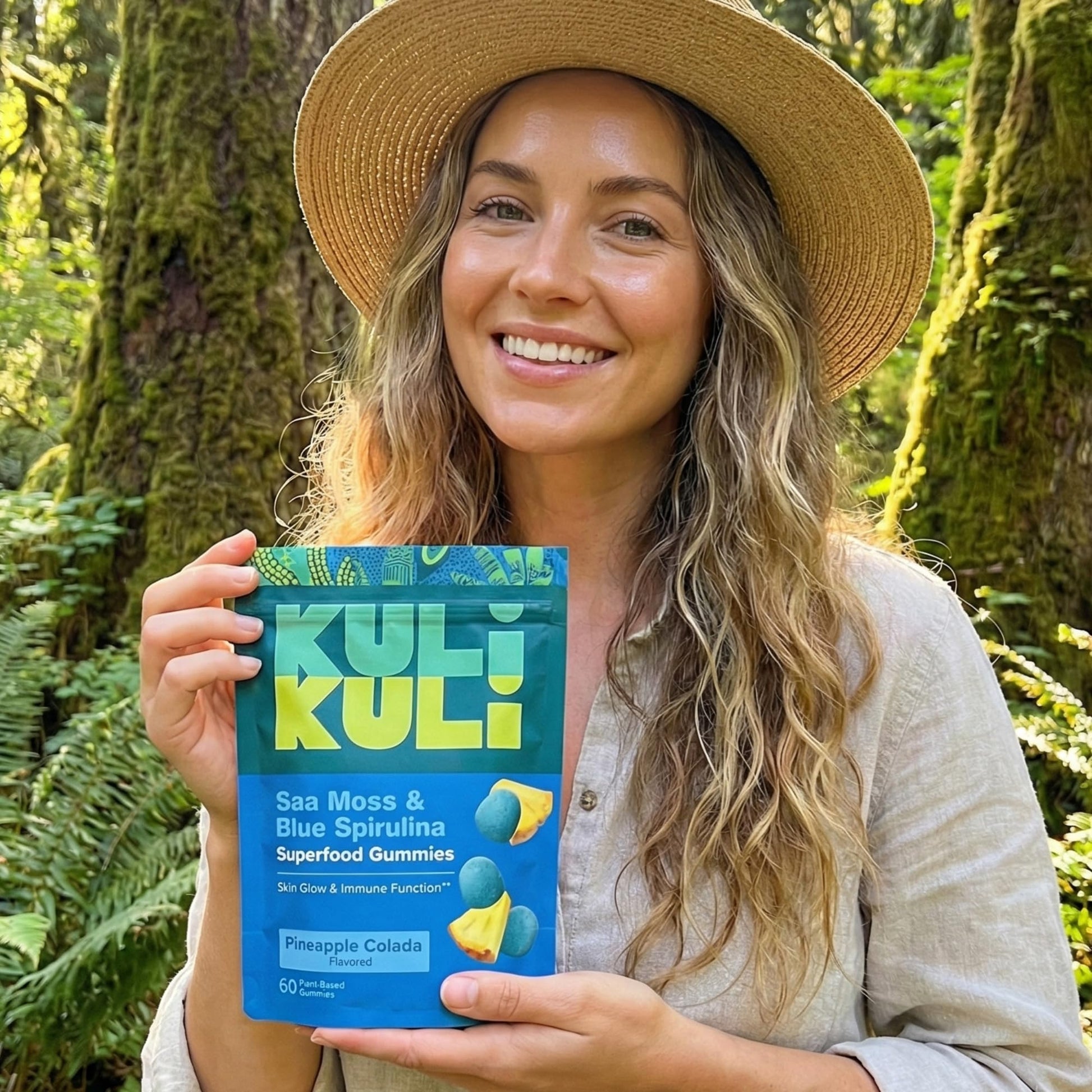 Kuli Kuli Sea Moss & Blue Spirulina Superfood Gummies - Pineapple Colada Flavor, 60 Count - Plant-Based Irish Sea Moss with Baobab & Vitamin C for Skin Glow, Immune Support & Collagen (1 Month Supply) Kuli Kuli uk supplements