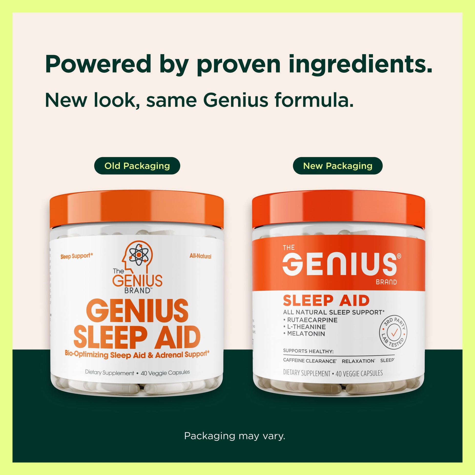 Genius Sleep AID - Smart Sleeping Pills Supplement - Relaxation Enhancer and Mood Support w/Inositol, L-Theanine & Glycine - 40 Capsules The Genius Brand uk supplements