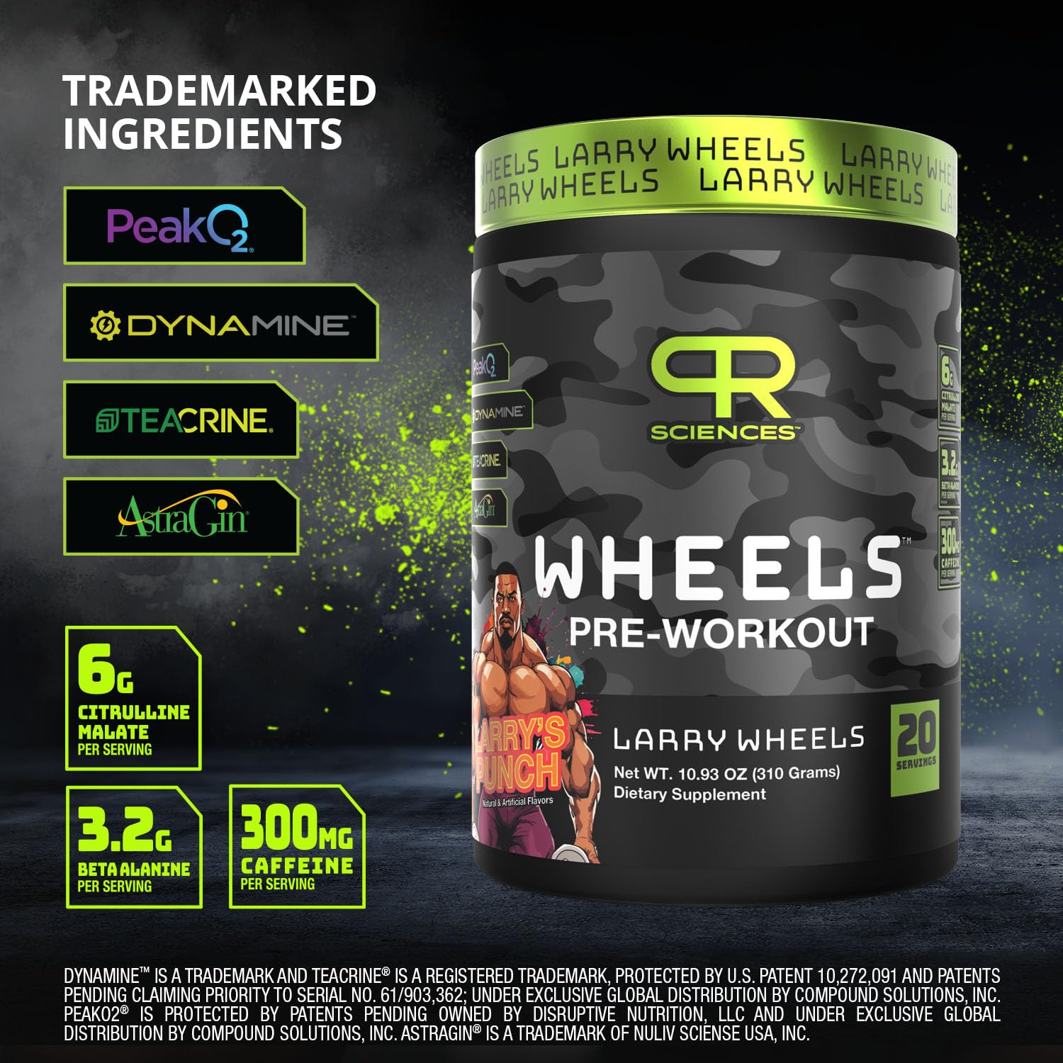 Larry Wheels' PR Preworkout - Enhance Performance with 6g Citrulline, 3.2g Beta Alanine PR Sciences uk supplements