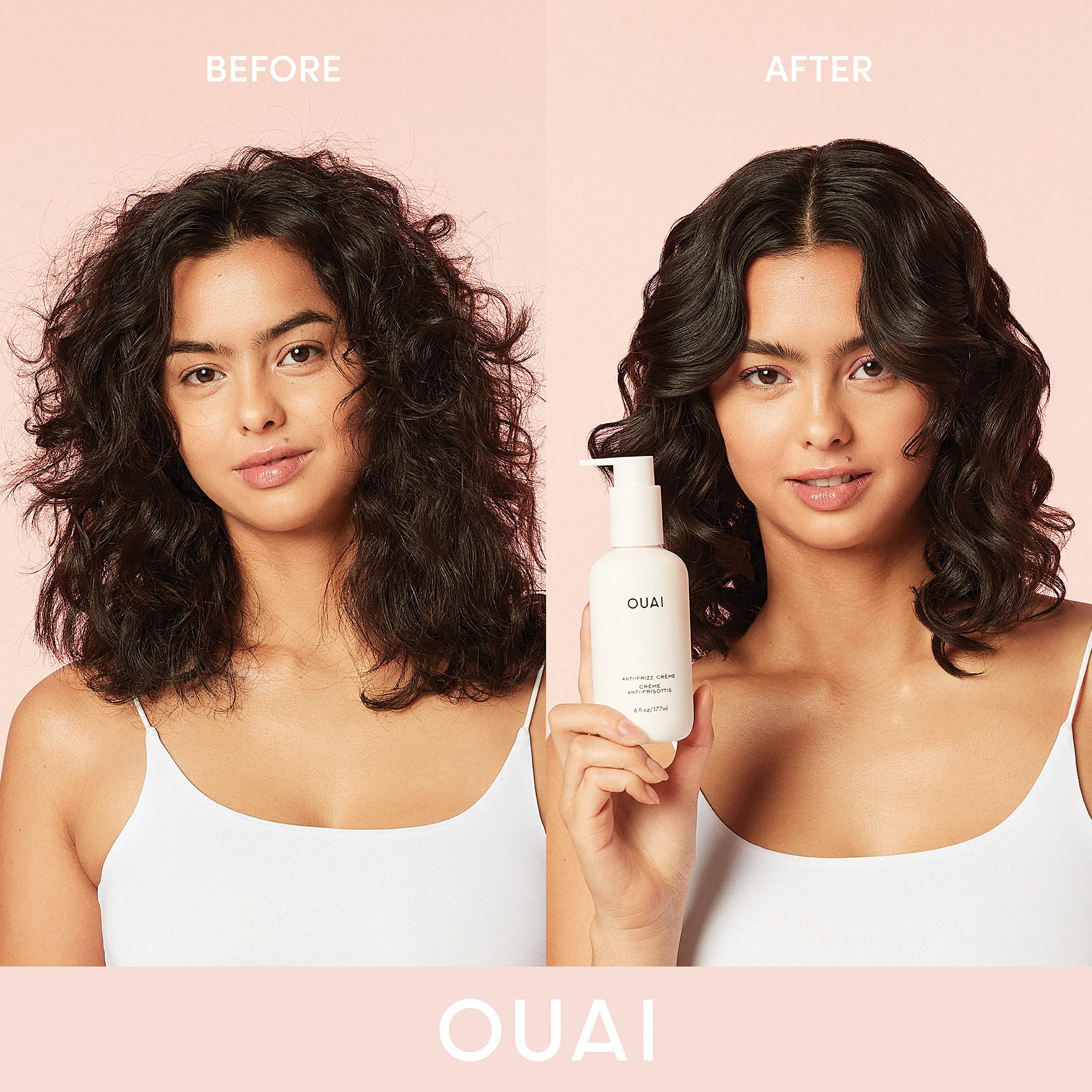OUAI Anti Frizz Cream - Moisturizing Hair Cream with Frizz Control & Heat Protection - Provides Lasting Hydration with Jackfruit & Beetroot Extract - Paraben, Phthalate & Sulfate Free (6 oz) OUAI uk supplements