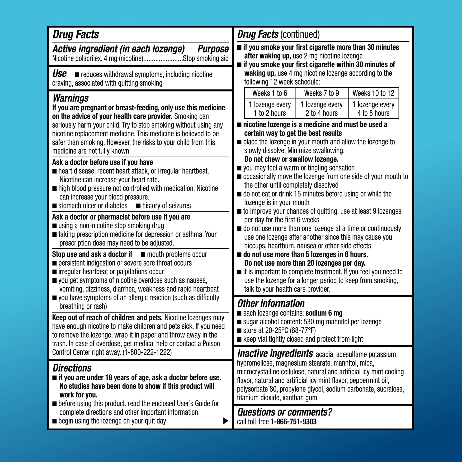 Amazon Basic Care Coated Ice Mint Nicotine Polacrilex Lozenges, 4 mg, Stop Smoking Aid, 120 Count Amazon Basic Care uk supplements