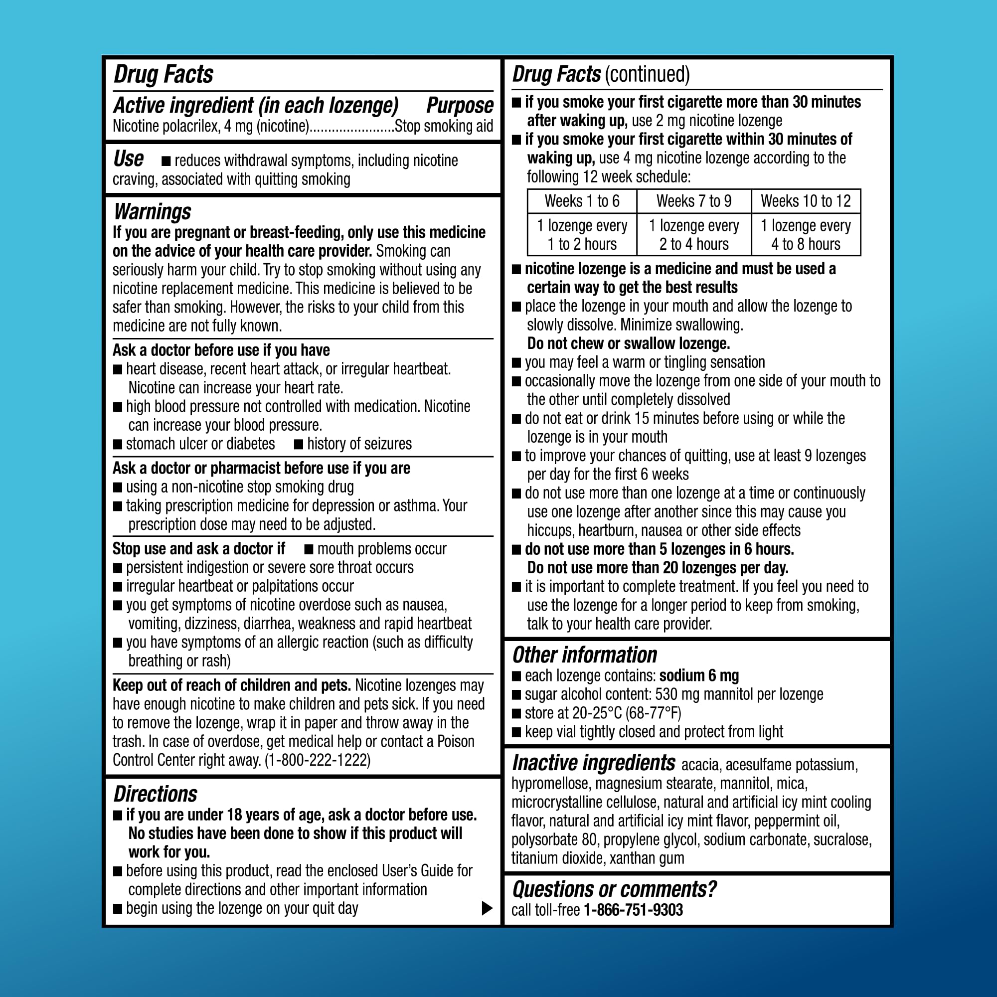 Amazon Basic Care Coated Ice Mint Nicotine Polacrilex Lozenges, 4 mg, Stop Smoking Aid, 120 Count Amazon Basic Care uk supplements