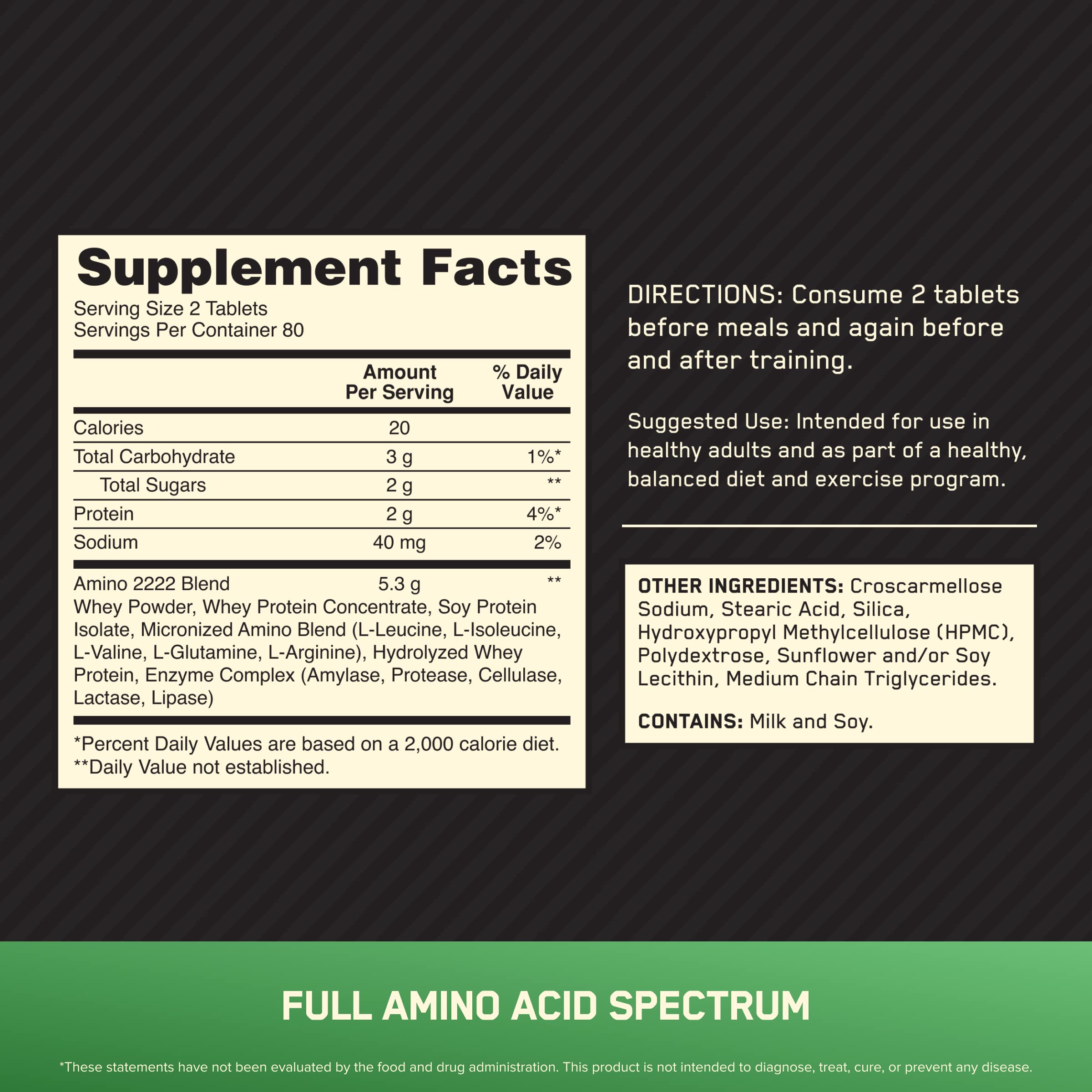 Optimum Nutrition Superior Amino 2222 Tablets, Complete Essential Amino Acids, EAAs Optimum Nutrition uk supplements