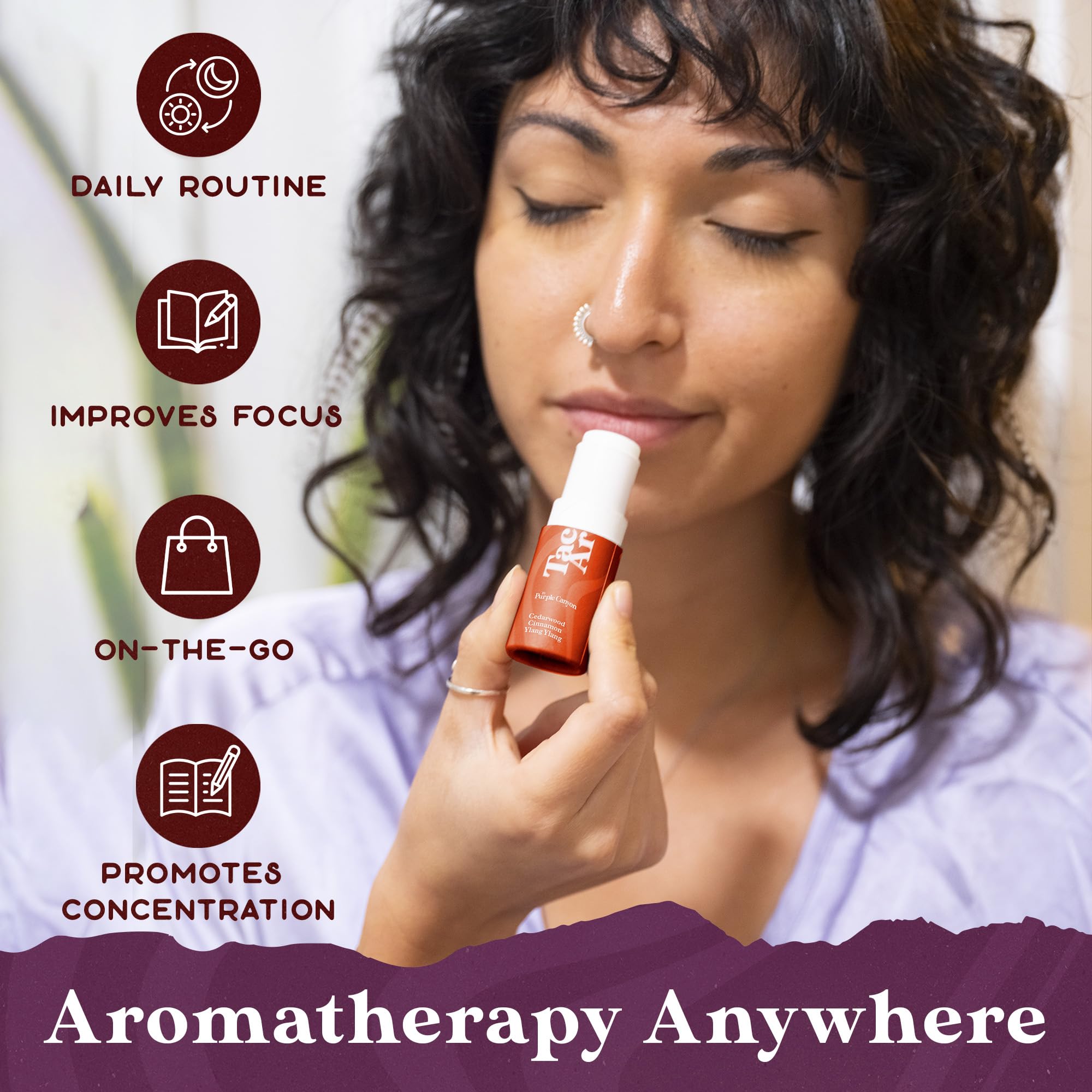 Essential Oils Balm Stick | Grounded Thought Aromatherapy Balm | All Natural Body Balm PURPLE CANYON uk supplements