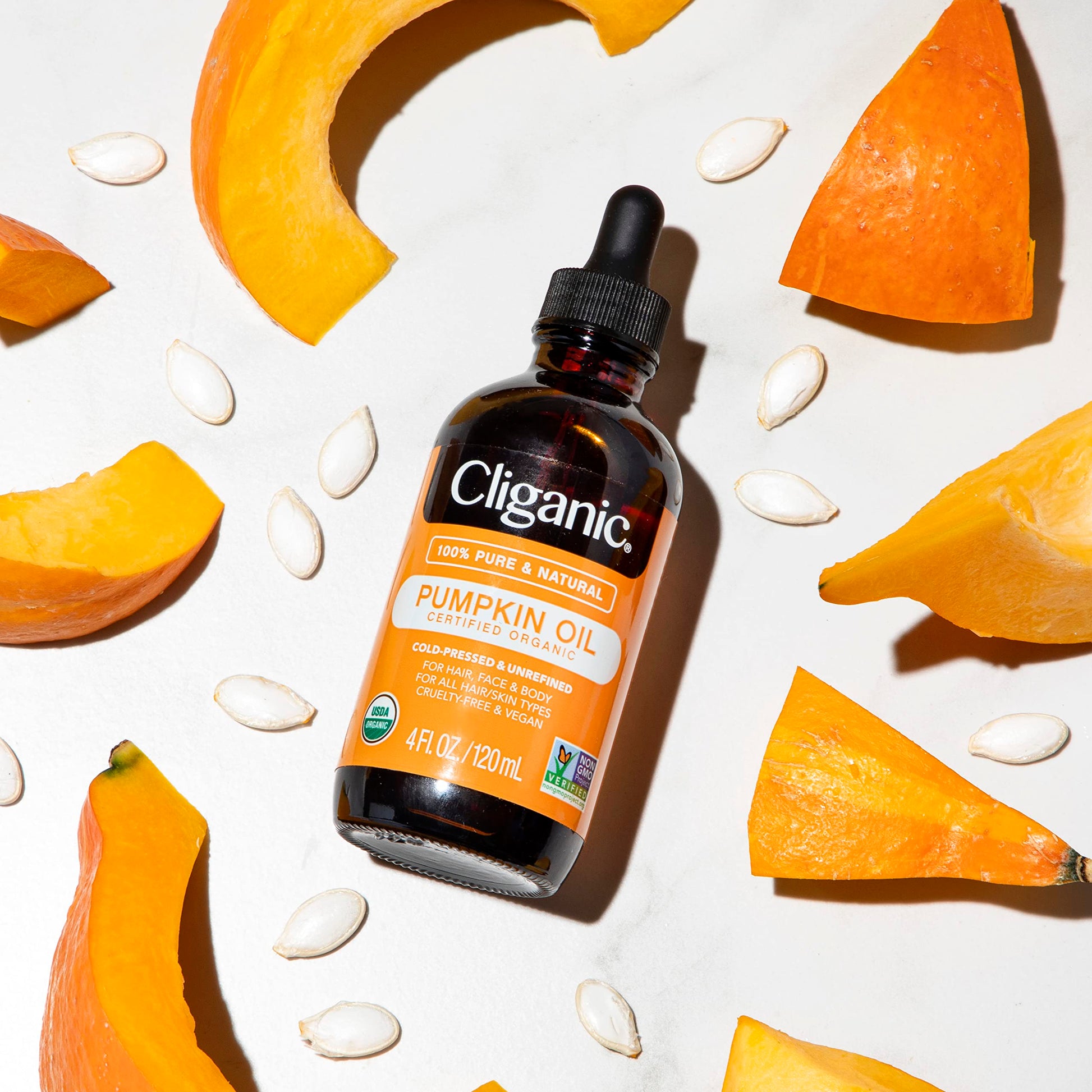 Cliganic Organic Pumpkin Seed Oil, 100% Pure - For Face & Hair | Natural Cold Pressed Unrefined Cliganic uk supplements
