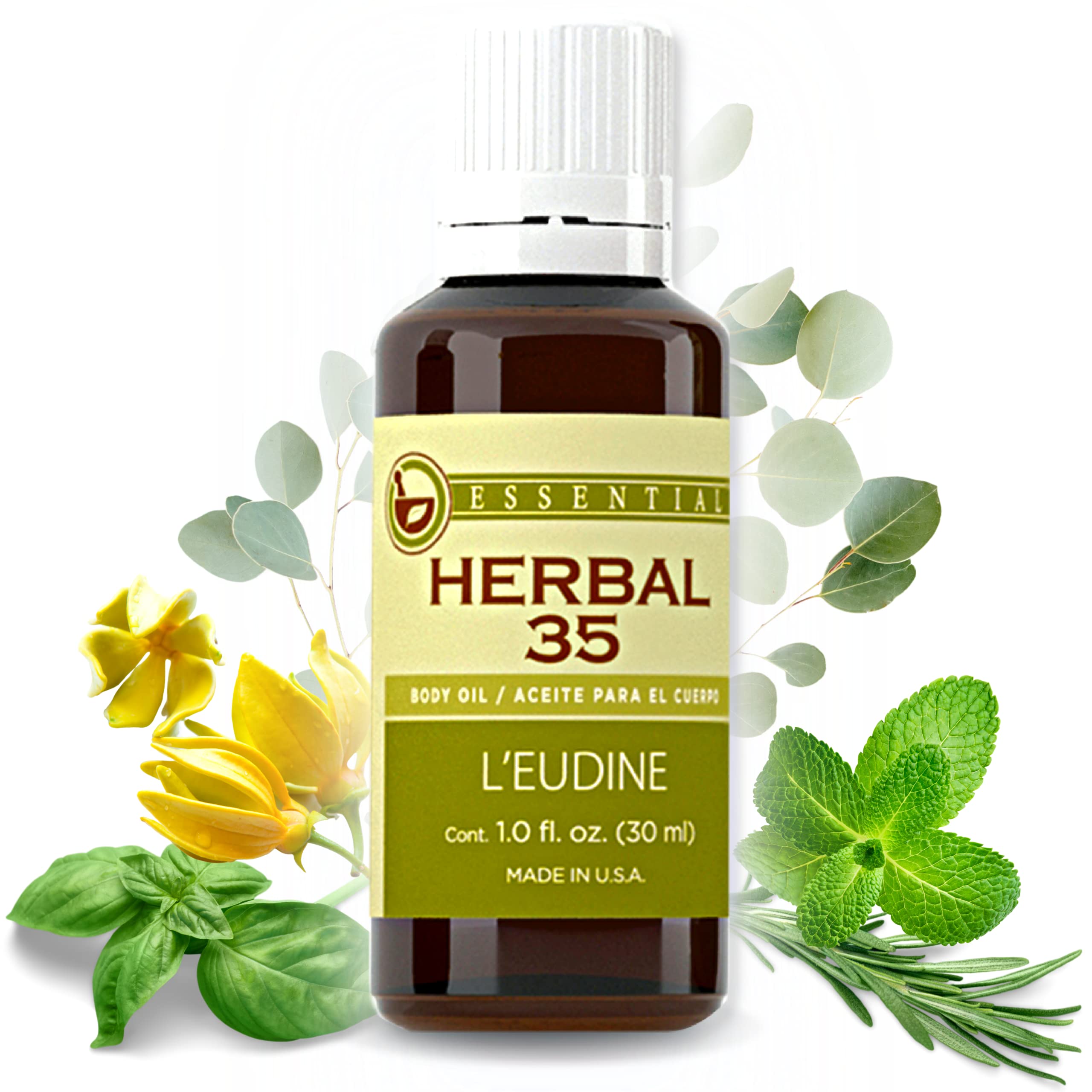 L'eudine Herbal 35 Essential Oil, Soothing and Calming Eucalyptus Essential Oil, Powerful Blend L'eudine uk supplements