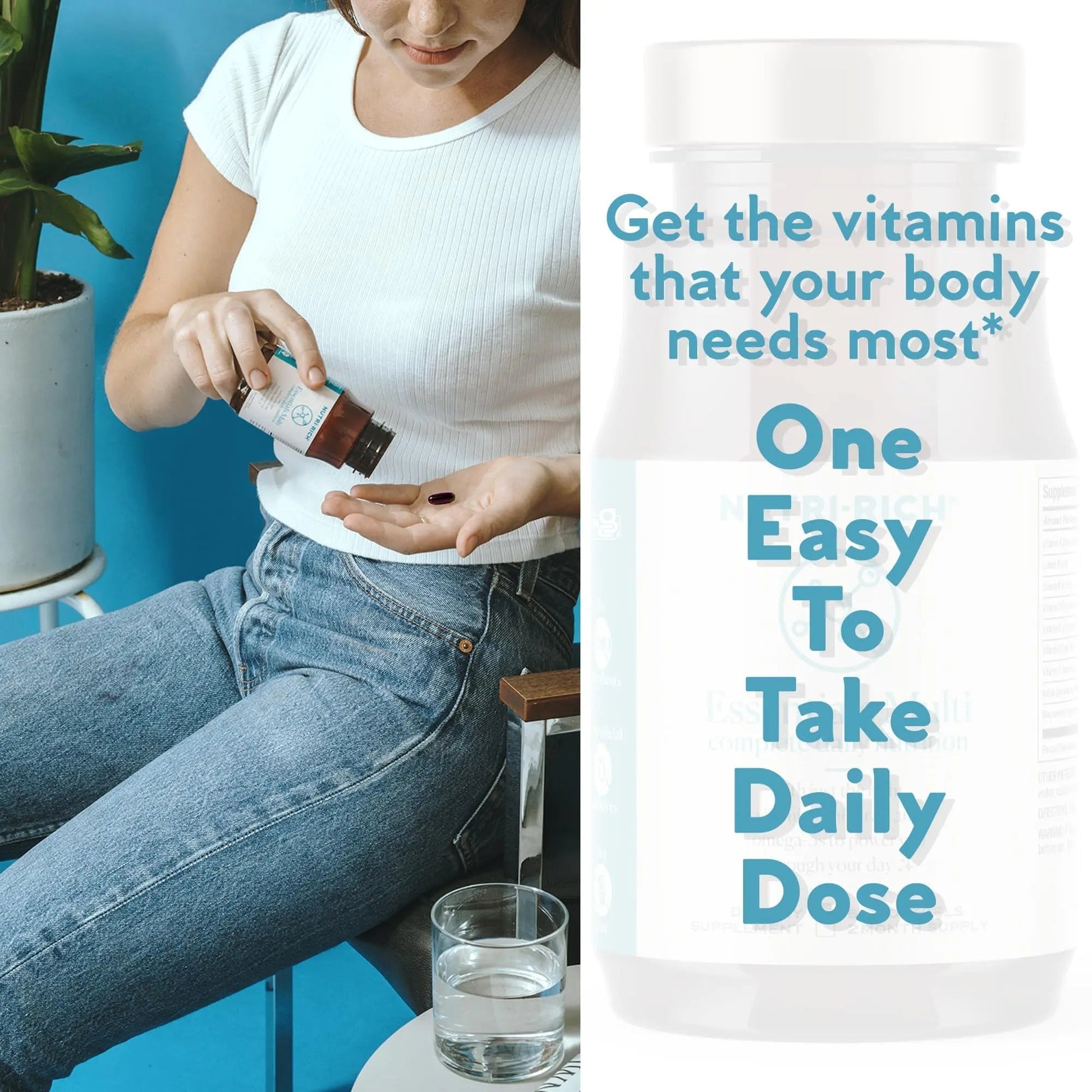 Nutri-Rich Essentials Multi | Multivitamin Supplement with Fish Oil Omega-3 for Men and Women, Supports Energy, Immune Health Nutri-Rich uk supplements