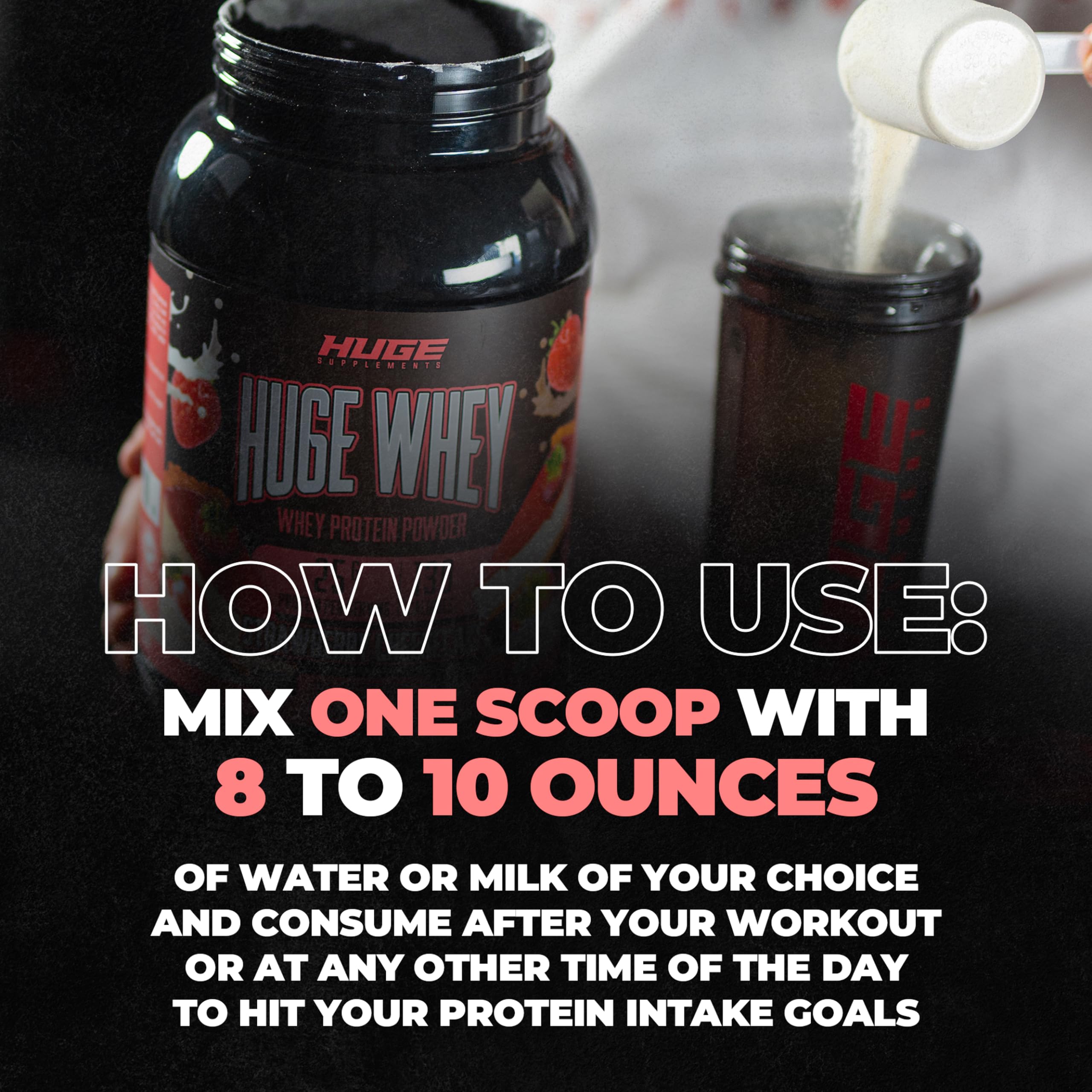 Huge Supplements, Whey Protein Concentrate Powder, Clinically Dosed Formula, 25g Huge Supplements uk supplements