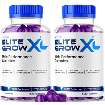(2 Pack) Elite Grow XL Gummies, Elite GrowXL Maximum Strength Gummy Supplement, Elite Grow X L All Natural Advanced Formula Gummys Chewable Vitamin EliteGrow Delicious Once Daily Gummes (120 Gummies) Syvor uk supplements