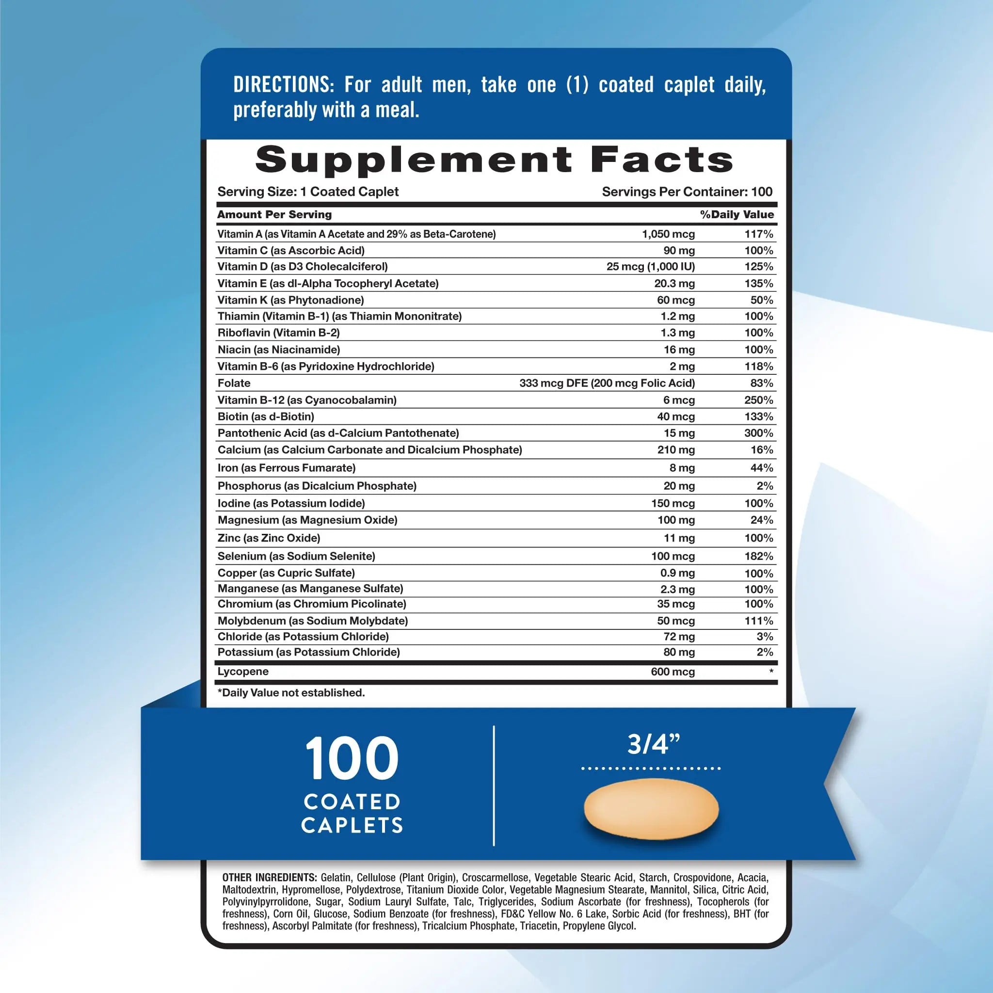 Nature's Truth Multivitamin for Men | with Iron, Vitamins A, C, D & E | 100 Caplets | Non-GMO & Gluten Free for Adults Nature's Truth uk supplements