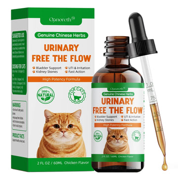 Cat Bladder Remedy for Stones & Crystals, Kidney StonesDissolver forCat- Urinary Free The Flow - Cat Urinary Tract Infection Treatment for Stones, Herbal CatUTI Remedy for Stone Relief & Prevention Qanoreth uk supplements