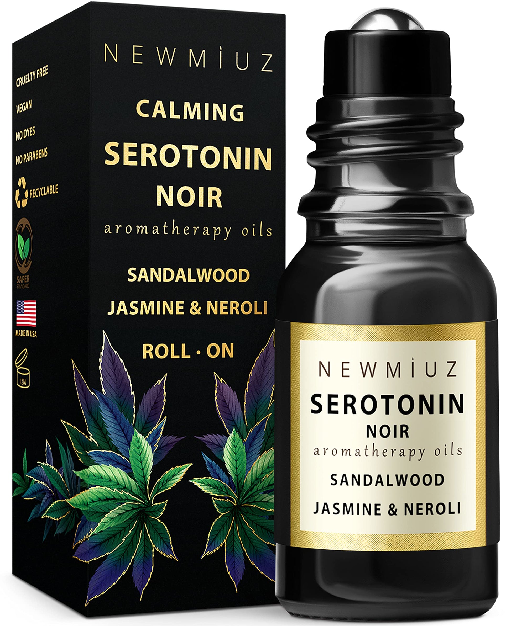 Calm Roll on Essential Oil Stress Relief Sandalwood Jasmine Destress Relaxation Calming Rolle New Miuz uk supplements