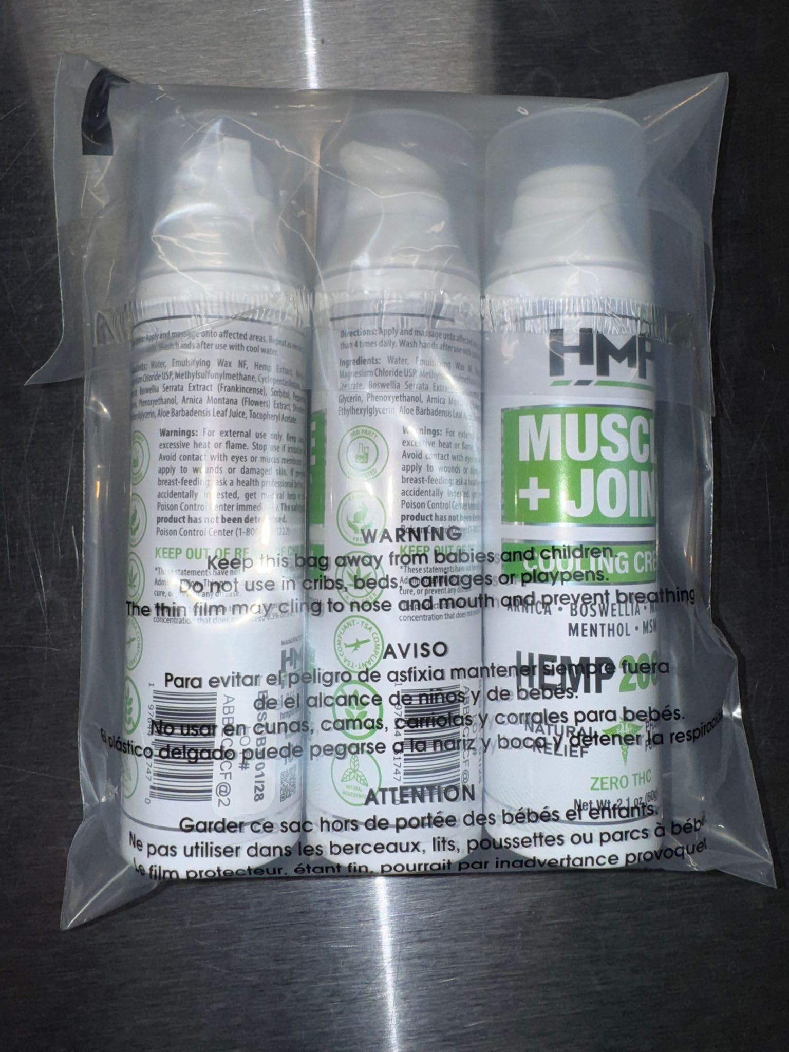 HMP BRANDS Hemp Cream Muscle & Joint Support 2000MG Hemp Discomfort Relief Formula w Menthol Ideal for Knee Muscle Joint Back Shoulder Elbow Maximum Joint Support, Natural Formula Made in USA (3 Pack) HMP BRANDS uk supplements