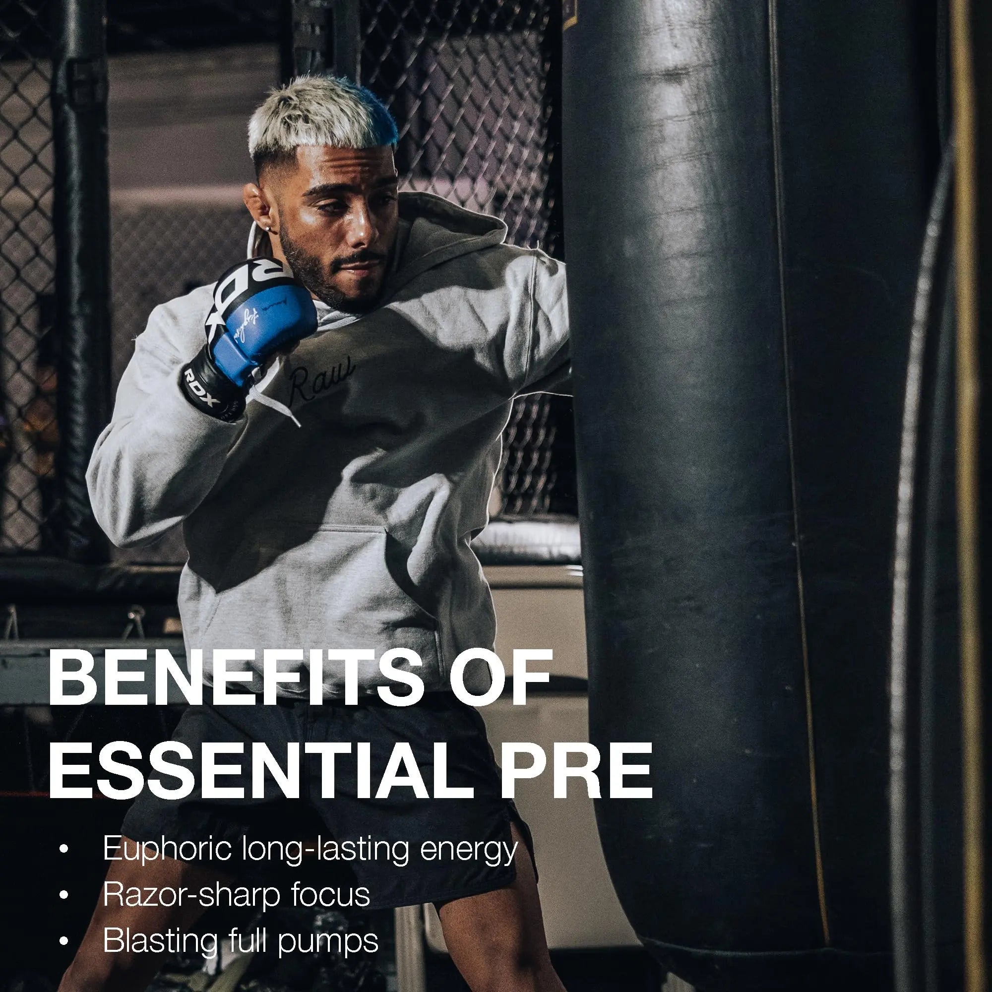 RAW Essential Pre-Workout Powder (Watermelon Grape) - Chris Bumstead Sports Nutrition Supplement for Men & Women - Preworkout Energy Powder with Caffeine, L-Citrulline, RAW uk supplements