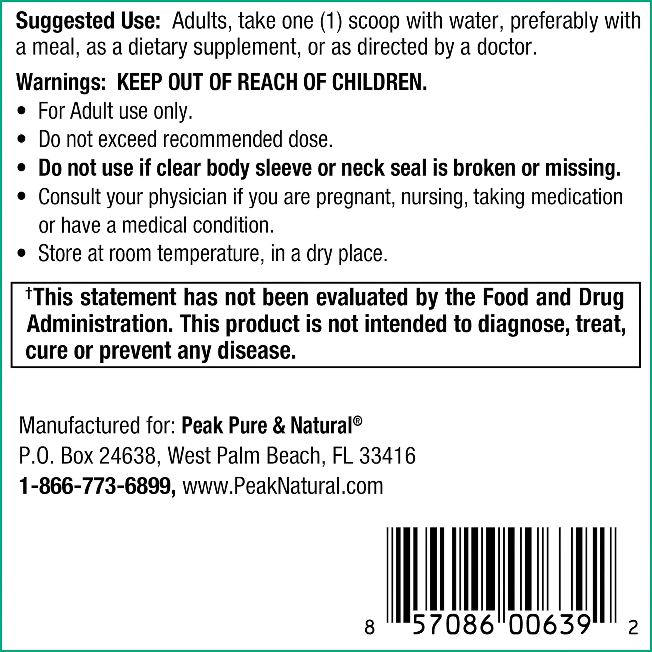 Peak Urinary Tract Supplement Powder - Cranberry and D-Mannose Powder with Juniper Berries and Probiotics for Urinary Tract Health, Ph Balance, UTI Defense - Vegan, Gluten Free (30 Day Supply) Peak Pure & Natural uk supplements