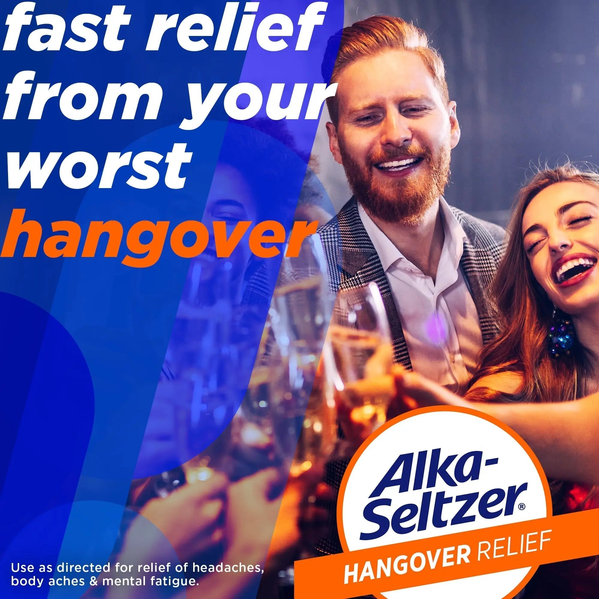 Alka-Seltzer Hangover Relief Tablets, Fast Relief Starts In About 15 Minutes for Headaches, Body Aches & Mental Fatigue, Bachelorette & Bachelor Party Packs 60 Count (3 Boxes, 20 Tablets Each) Alka-Seltzer uk supplements