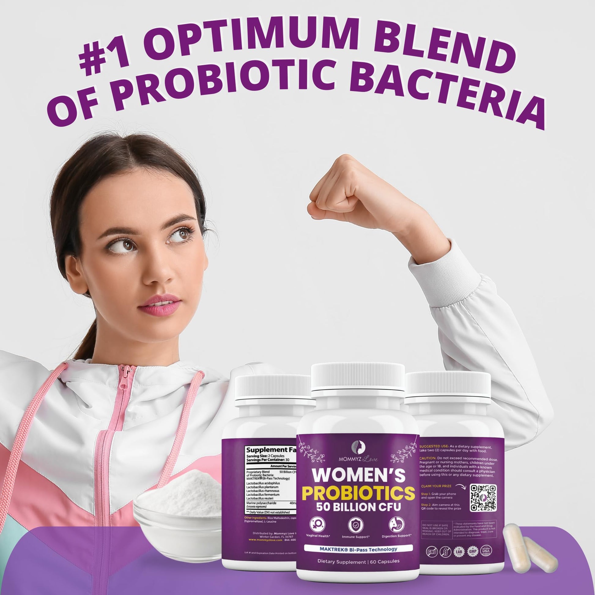 Probiotics for Women Digestive Health + Vaginal Probiotics for Vaginal Odor Control, Balanced PH Levels Mommyz Love uk supplements