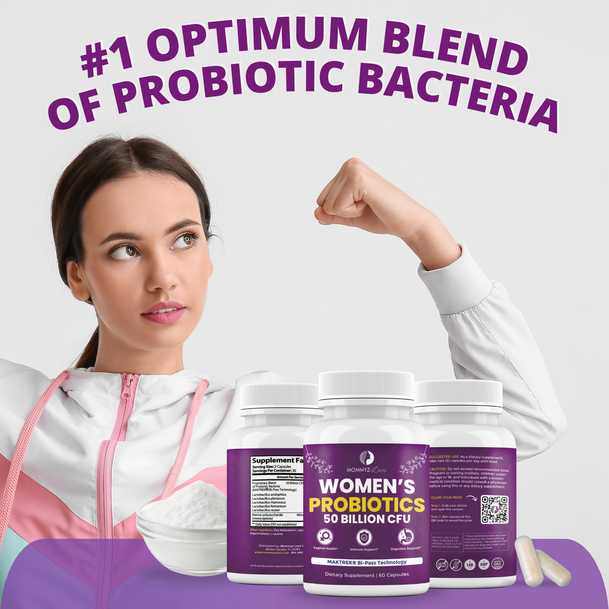 Probiotics for Women Digestive Health + Vaginal Probiotics for Vaginal Odor Control, Balanced PH Levels Mommyz Love uk supplements