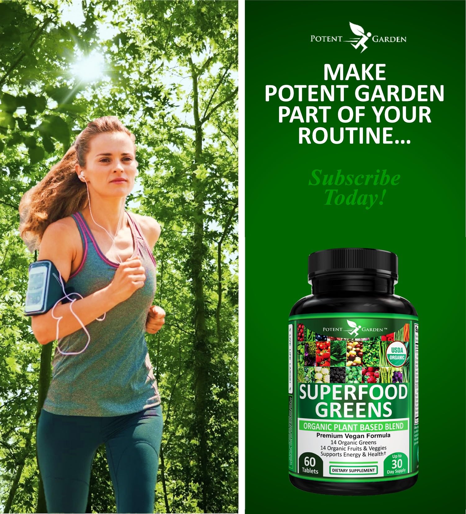 Potent Garden Daily Nutrition Bundle – Superfood Greens + Multivitamin Potent Garden uk supplements