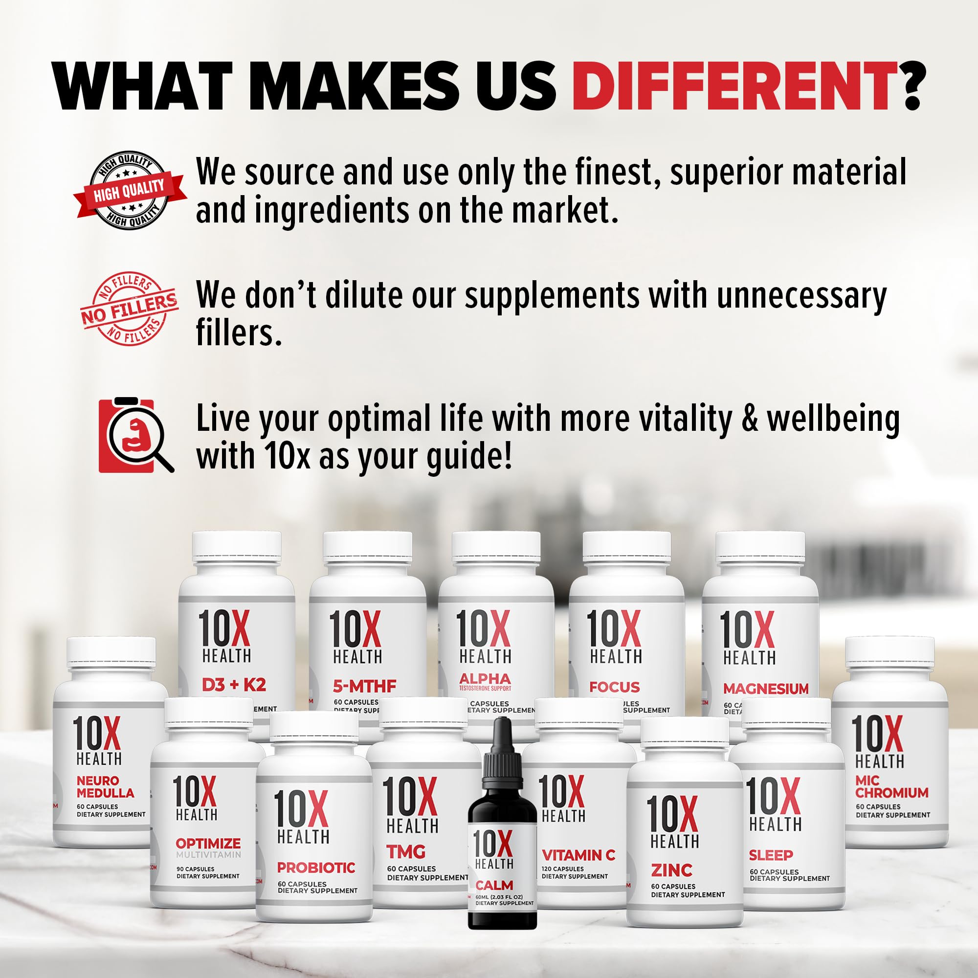 10X Health Magnesium Supplements - High-Absorption Magnesium Citrate for Sleep, Muscle & Nerve Support