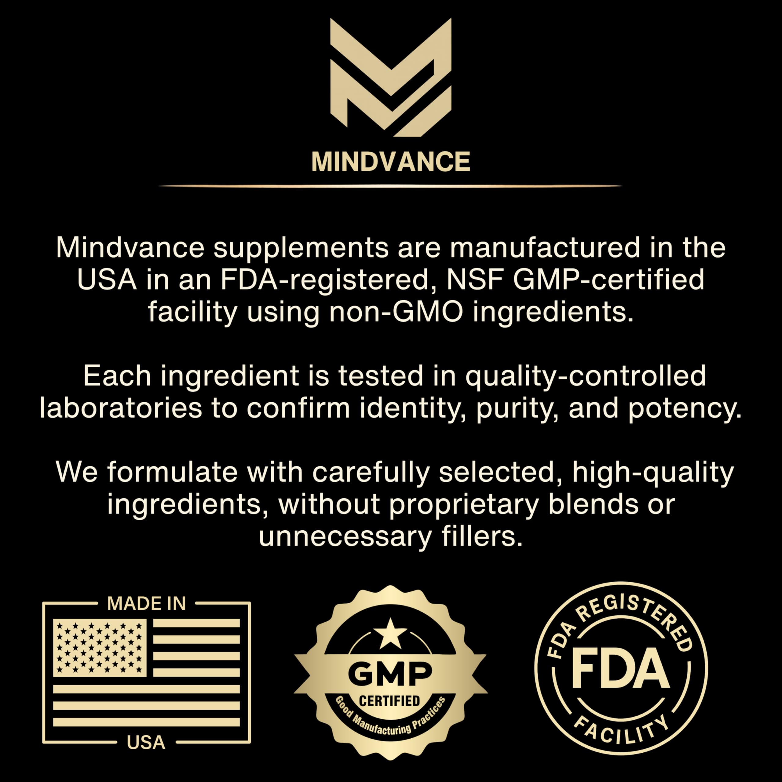 Mindvance Apigenin 100mg with L-Theanine 200mg Supplement Capsules for Sleep Support, Relaxation, Clarity & Calm | Melatonin Free | 60 Vegan Capsules Mindvance uk supplements