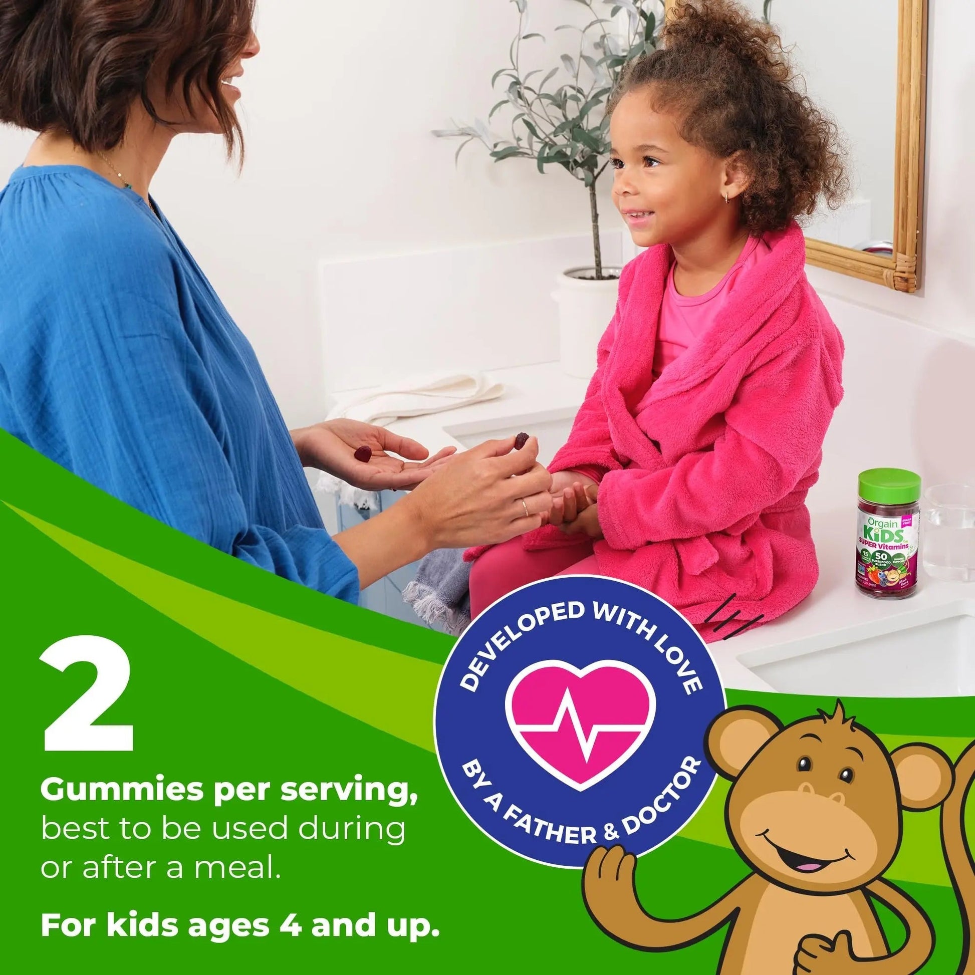 Orgain Kids Sugar Free Multivitamin Gummies, Vegan & Plant Based, 50 Superfoods, 15 Vitamins and Minerals, Immune Support and 3g of Fiber Orgain uk supplements