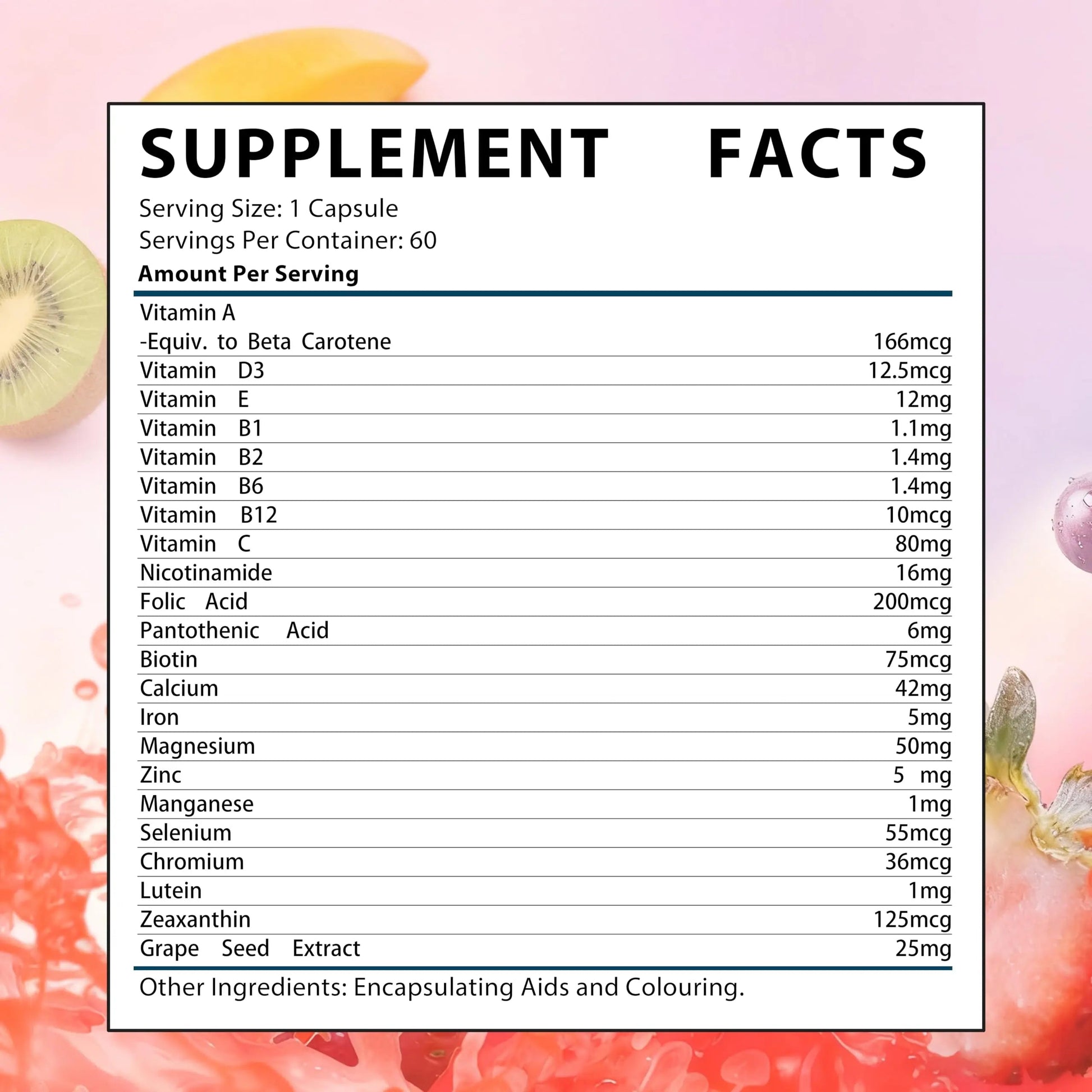 NYO3 Multivitamin for Women with 22 Essential Nutrients | 7 Minerals & 3 Special Additives & 12 Vitamins | Lutein, Zeaxanthin, Grape Seed | NYO3 uk supplements