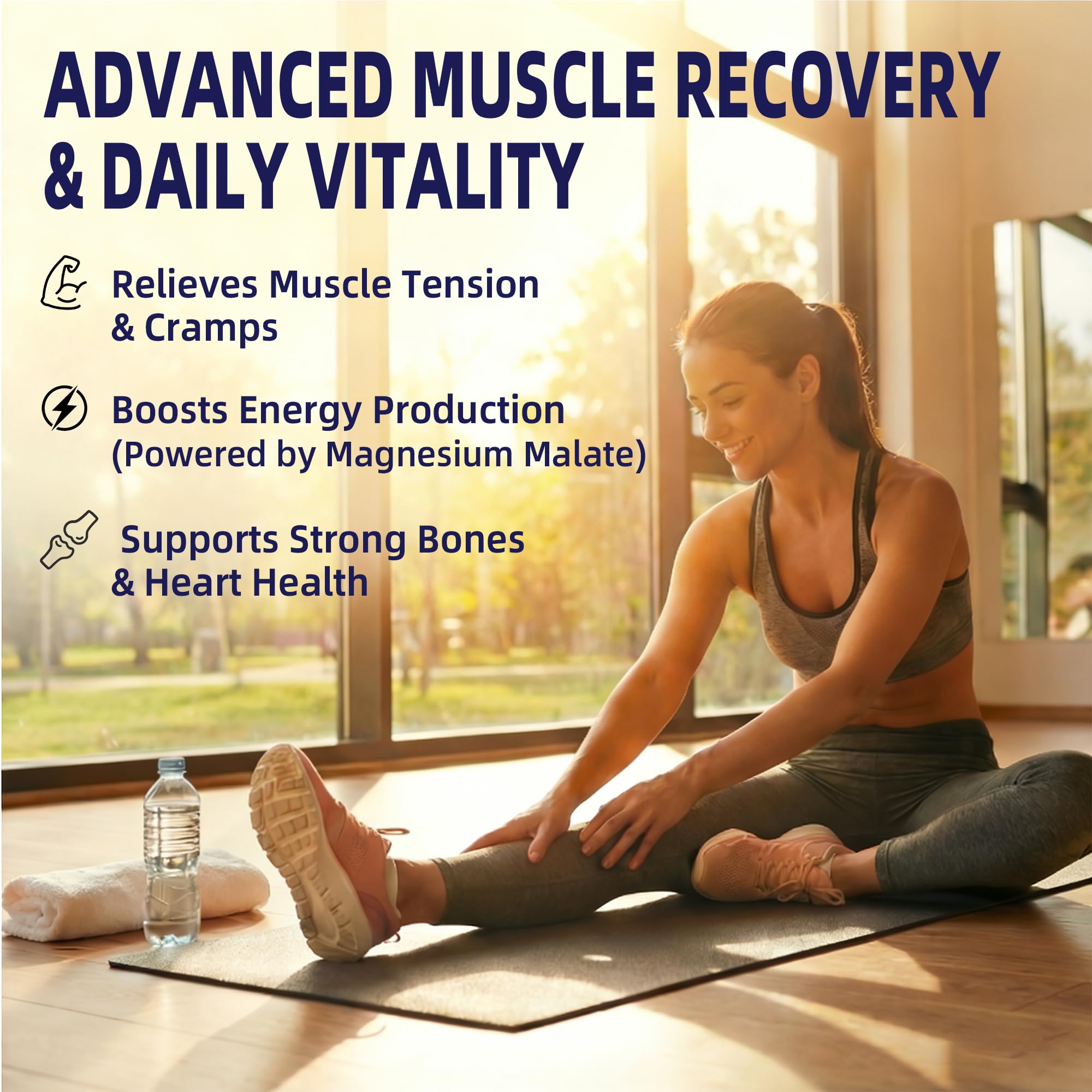 Magnesium Complex Supplement with 10 Forms of Elemental Magnesium, 1200 mg per Serving, Magnesium Glycinate, Citrate, Malate & Taurate, High Absorption Vegan Capsules, Non-GMO HiPlus uk supplements