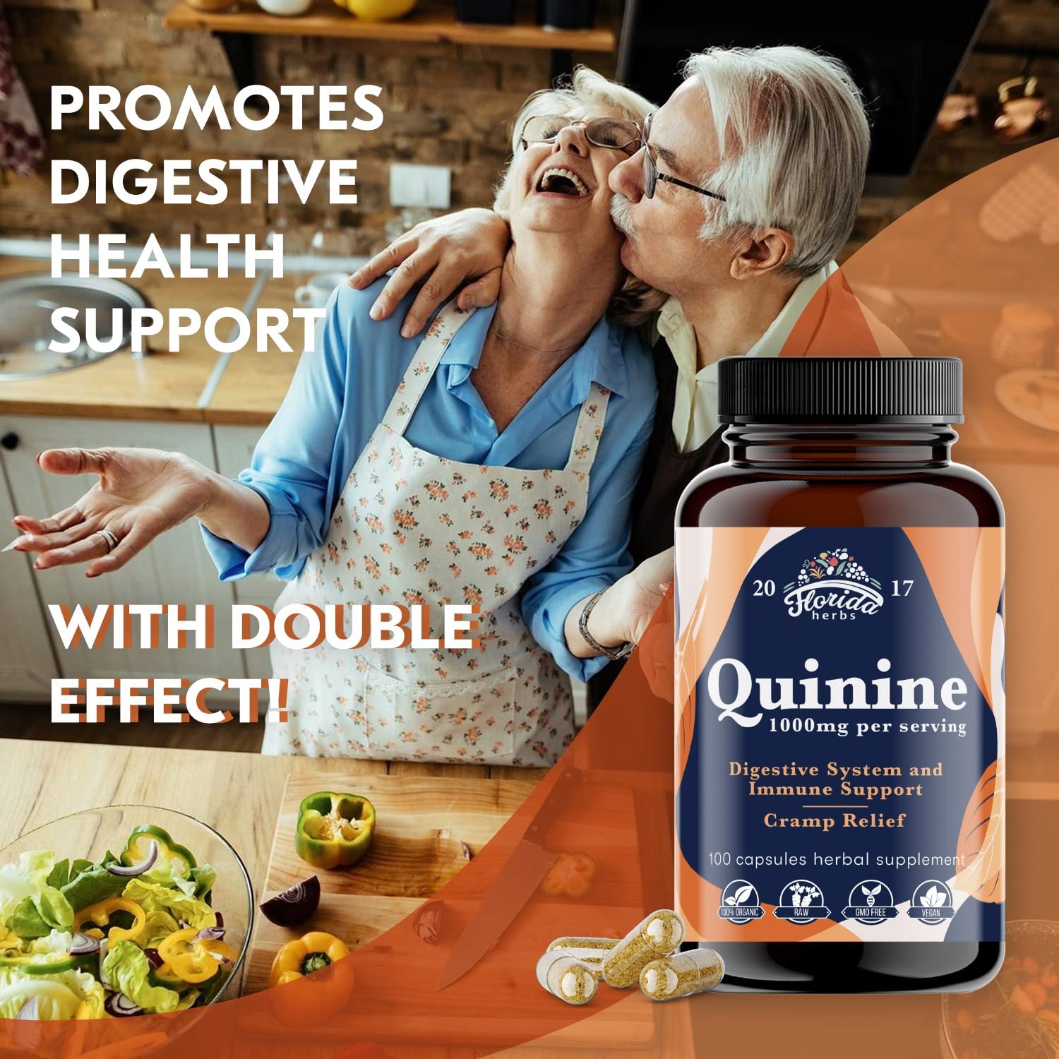 Leg Cramps Support Organic Pills - 1000 mg - Quinine Tablets for Cramp Defense FLORIDA HERBS uk supplements
