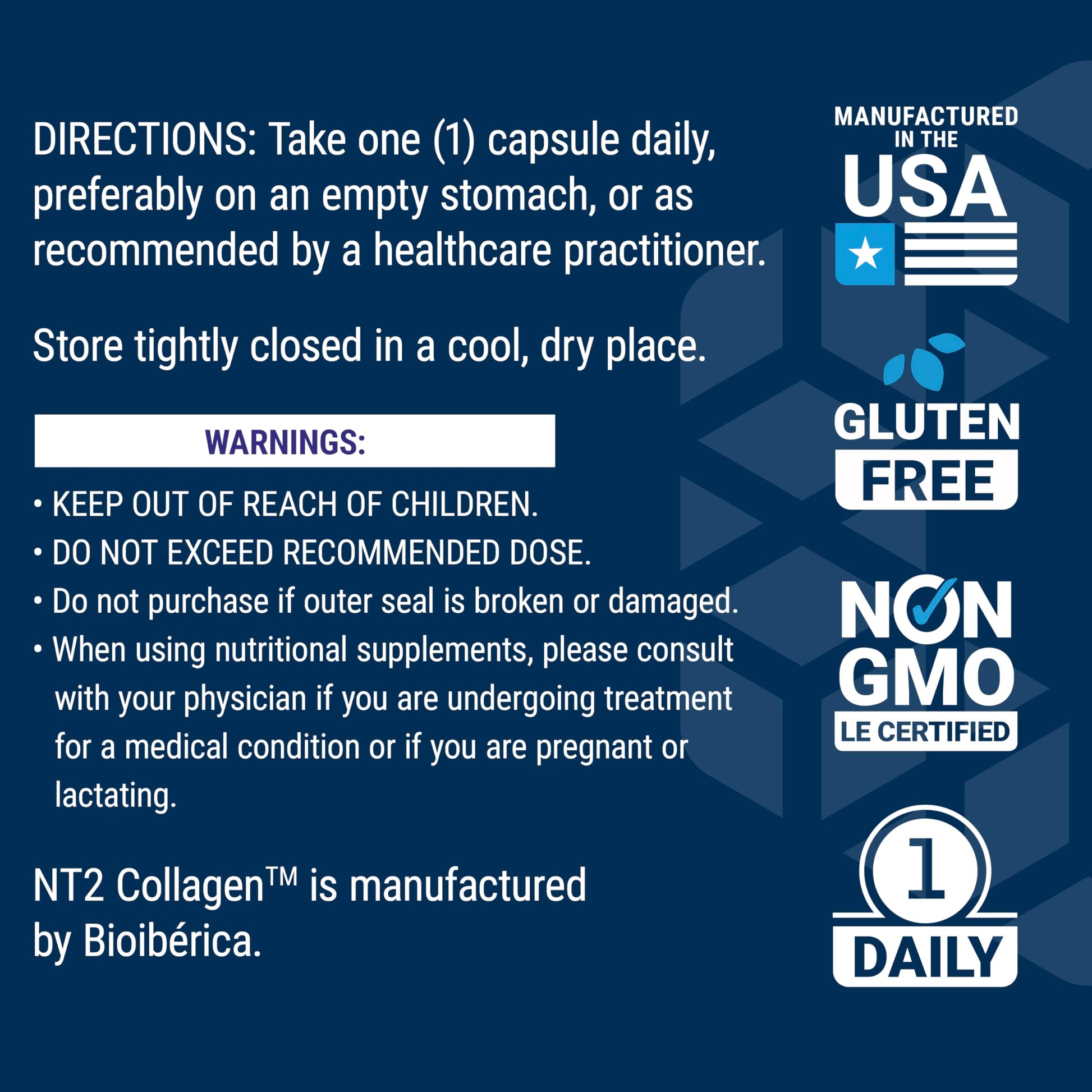 Life Extension NT2 Collagen™, Joint Health Supplement for Joint Comfort & Mobility, Gluten-Free, Non-GMO, 1 Daily, 60 Small Capsules Life Extension uk supplements