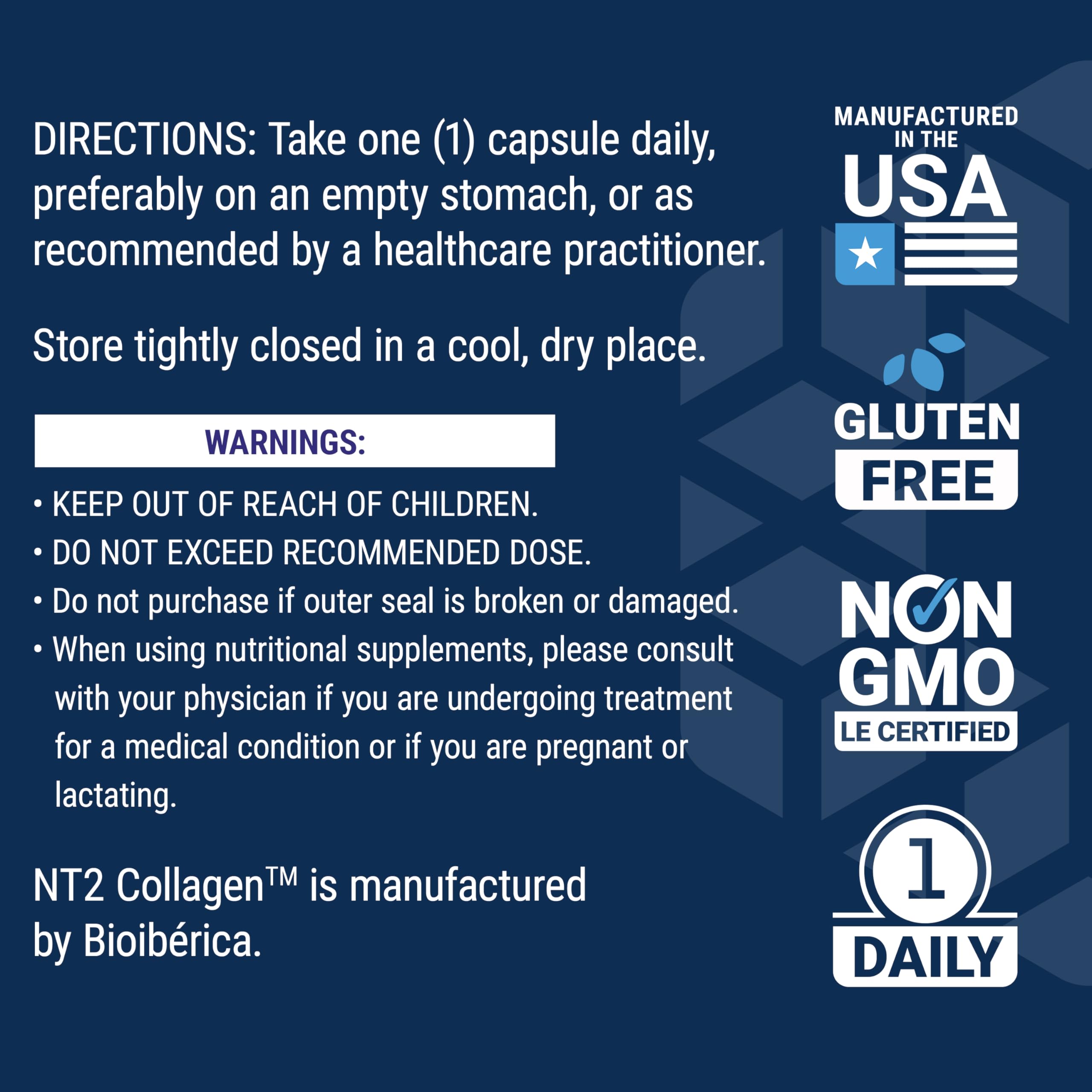 Life Extension NT2 Collagen™, Joint Health Supplement for Joint Comfort & Mobility, Gluten-Free, Non-GMO, 1 Daily, 60 Small Capsules Life Extension uk supplements