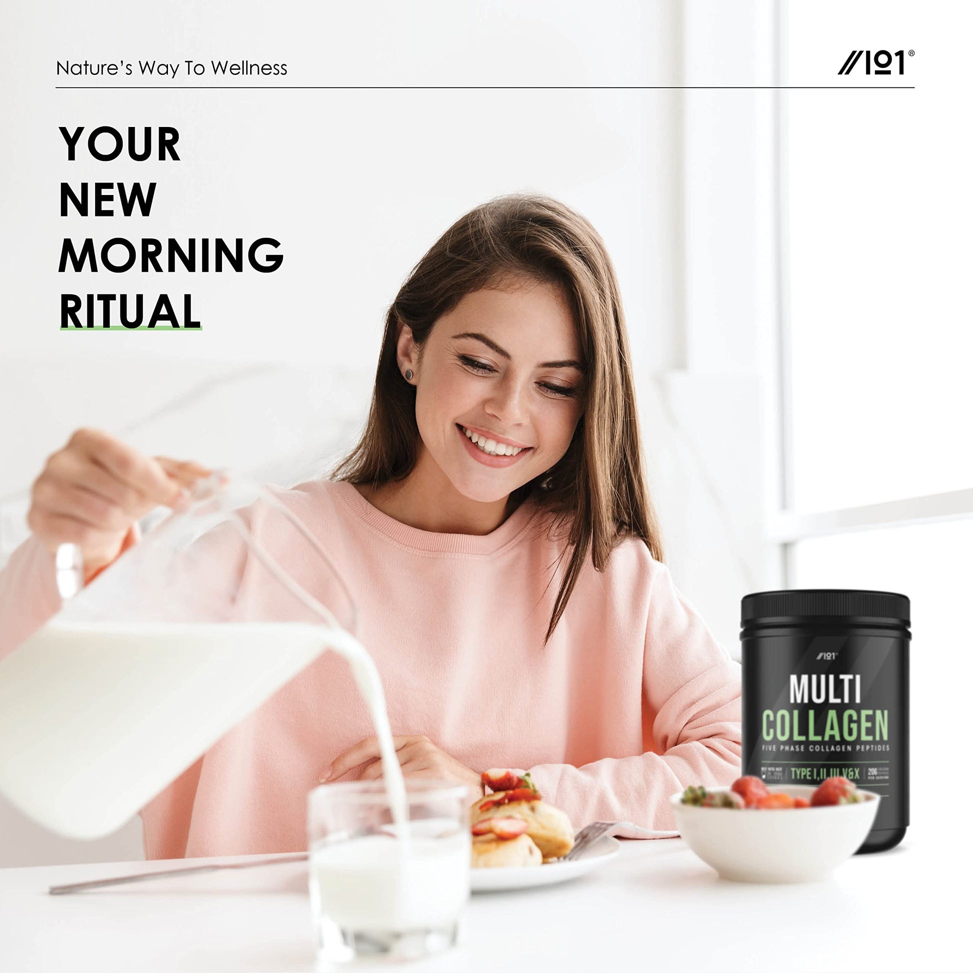 Multi Collagen Protein Powder (400g) - Types I, II, III, V & X - Hydrolyzed Grass Fed Bovine, Wild Caught Fish ALPHA01 uk supplements