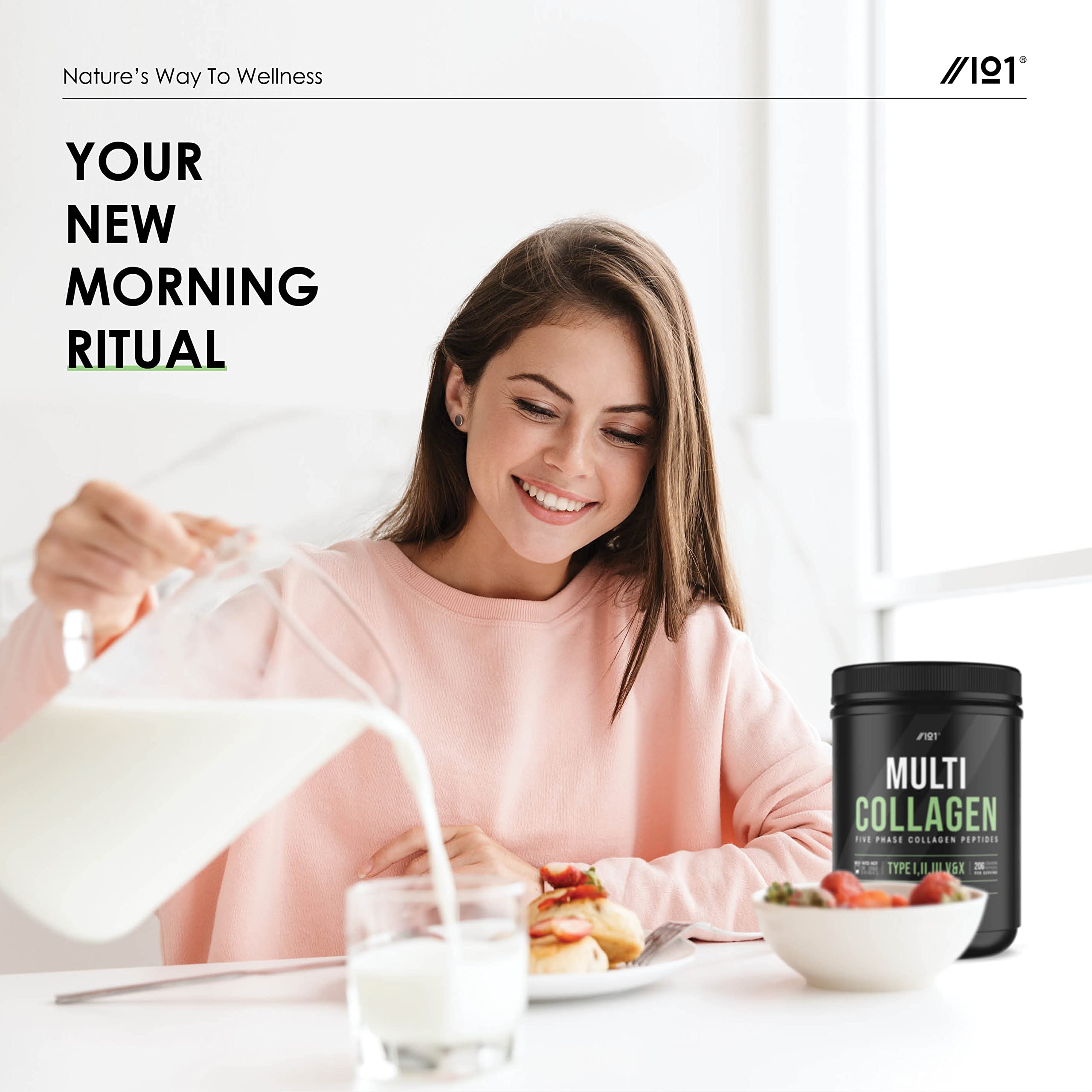 Multi Collagen Protein Powder (400g) - Types I, II, III, V & X - Hydrolyzed Grass Fed Bovine, Wild Caught Fish ALPHA01 uk supplements
