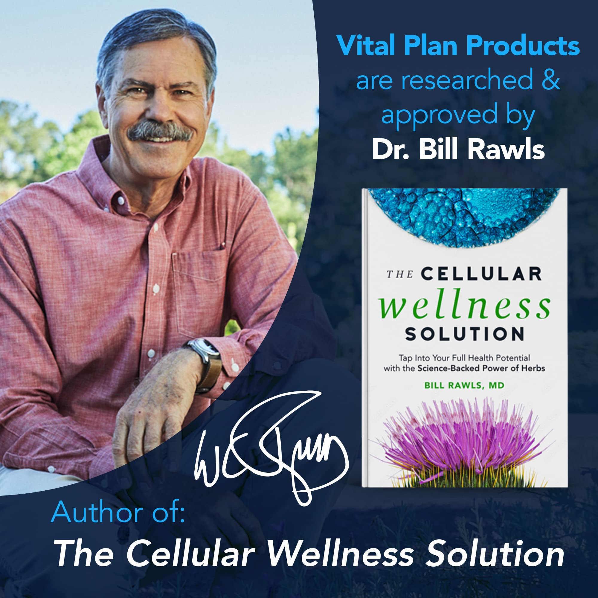 Vital Plan Daily Herbal Supplement by Dr. Bill Rawls – Herbal Immunity Booster for Immune Support, Microbiome Balance & Cell Health — Reishi Mushroom, Turmeric & Rhodiola Vital Plan uk supplements