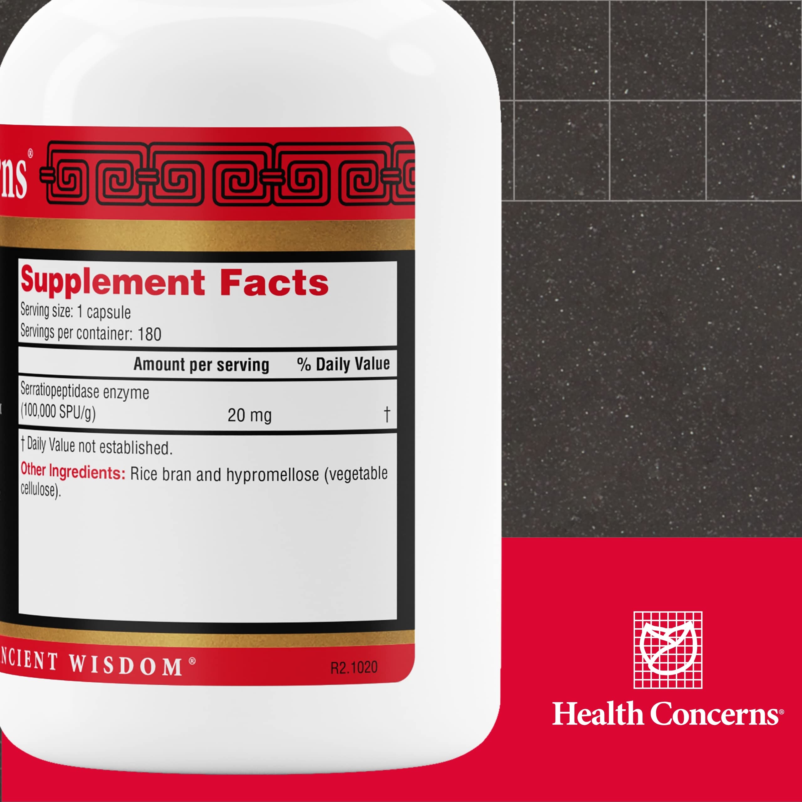 Health Concerns Serramend – Immune Defense Support Supplement – Serrapeptase Proteolytic Enzyme – Blood Circulation – Chinese Herbal Supplement for Men & Women – 180 Capsules Health Concerns uk supplements